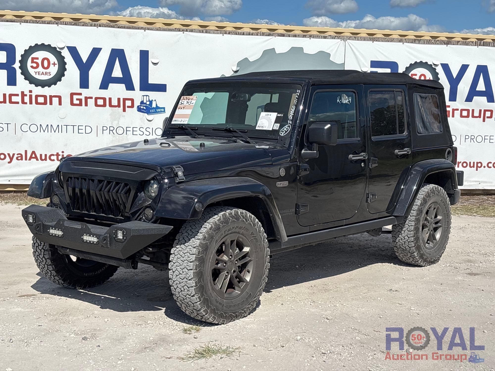 2016 Jeep Wrangler Unlimited SUV (A55853)