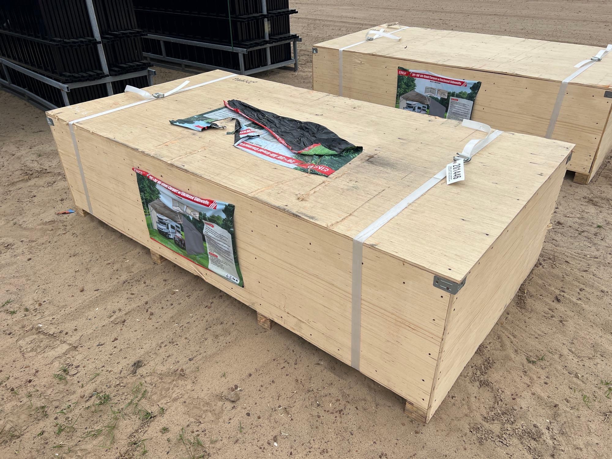 UNUSED EINGP MSC2030F 20' X 30' ALL-STEEL CARPORT (A54757)
