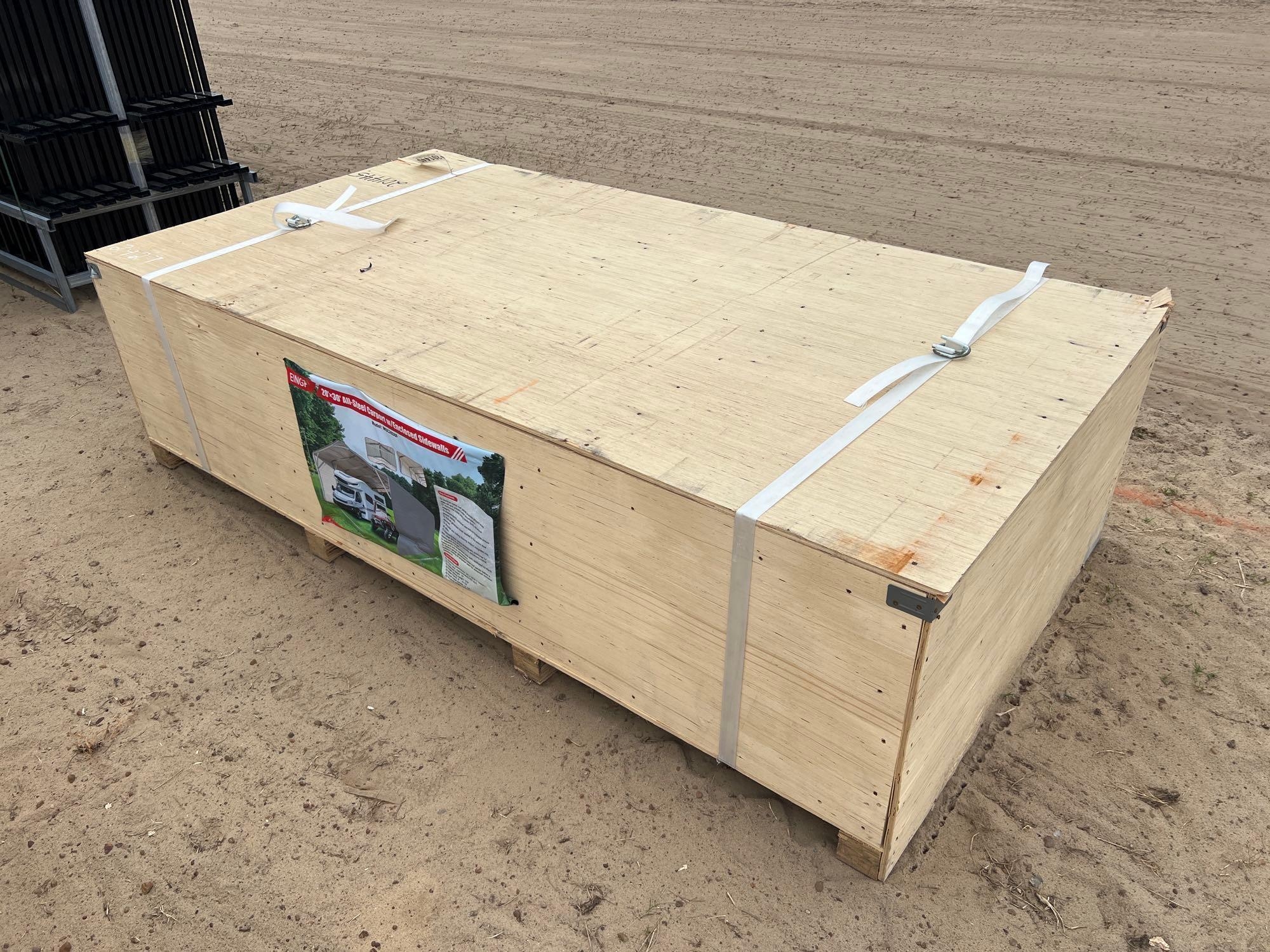 UNUSED EINGP MSC2030F 20' X 30' ALL-STEEL CARPORT (A54757)