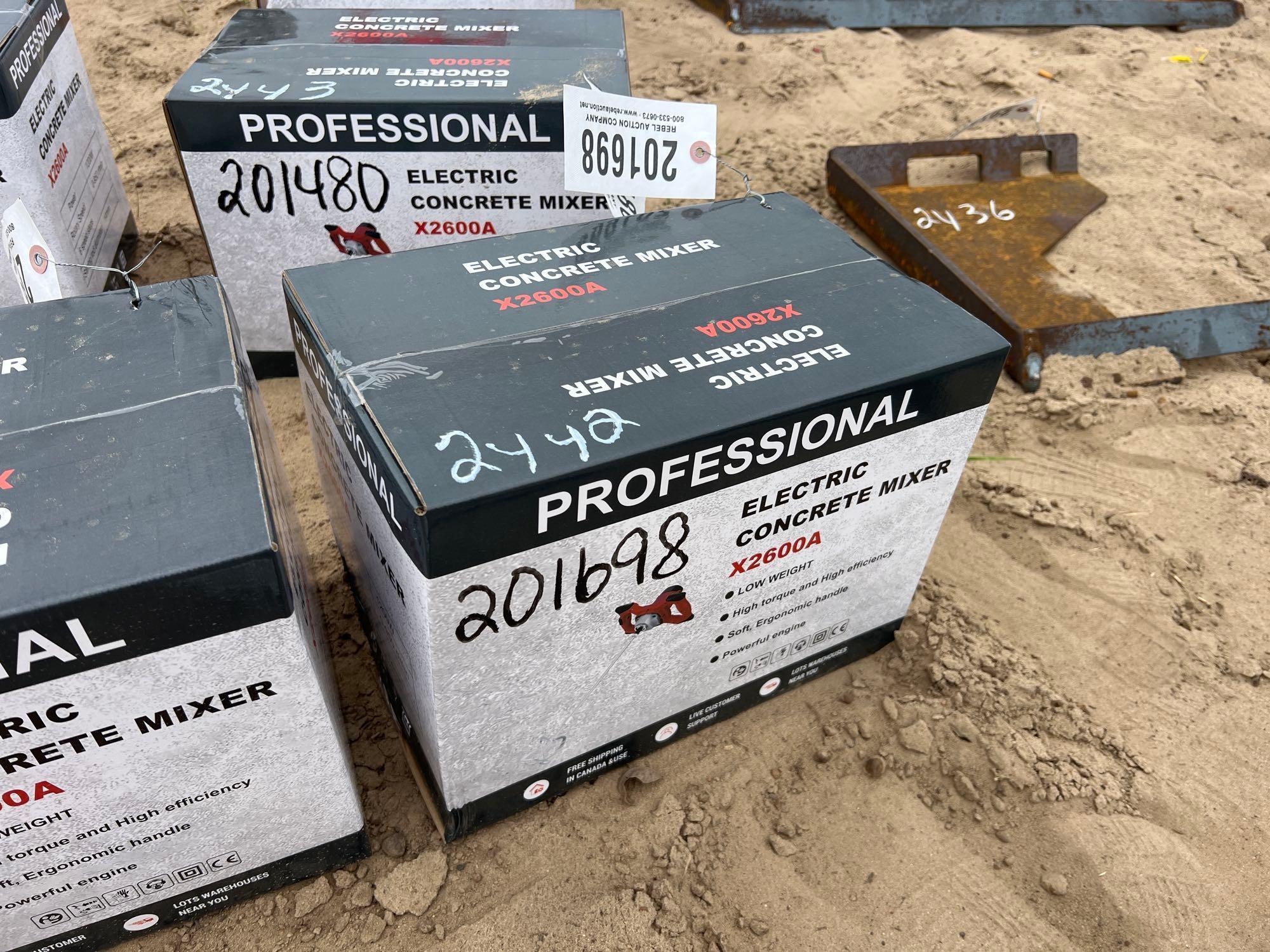 UNUSED PROFESSIONAL X2600A ELECTRIC CONCRETE MIXER (A54757)
