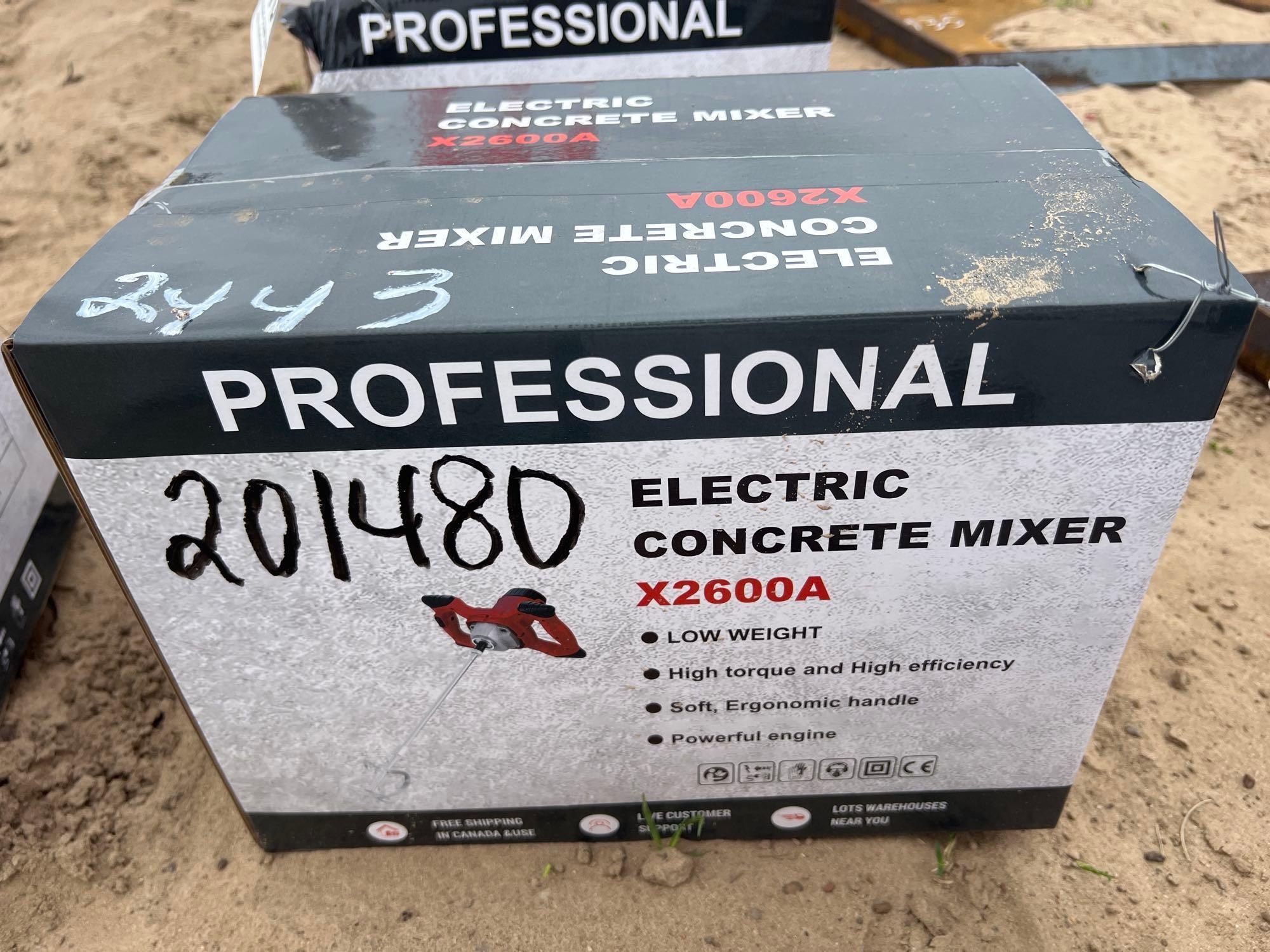 UNUSED PROFESSIONAL X2600A ELECTRIC CONCRETE MIXER (A54757)