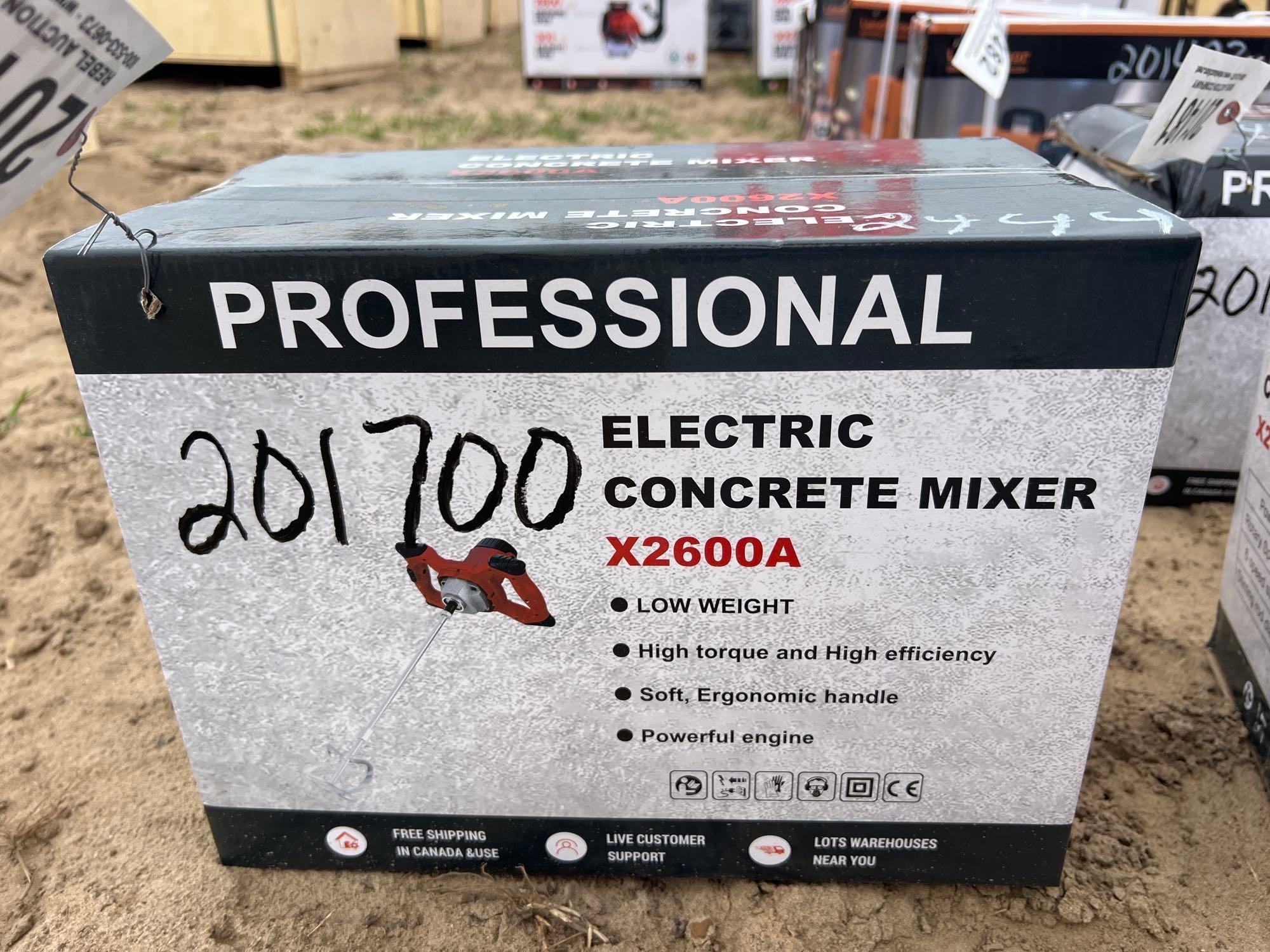 UNUSED PROFESSIONAL X2600A ELECTRIC CONCRETE MIXER (A54757)