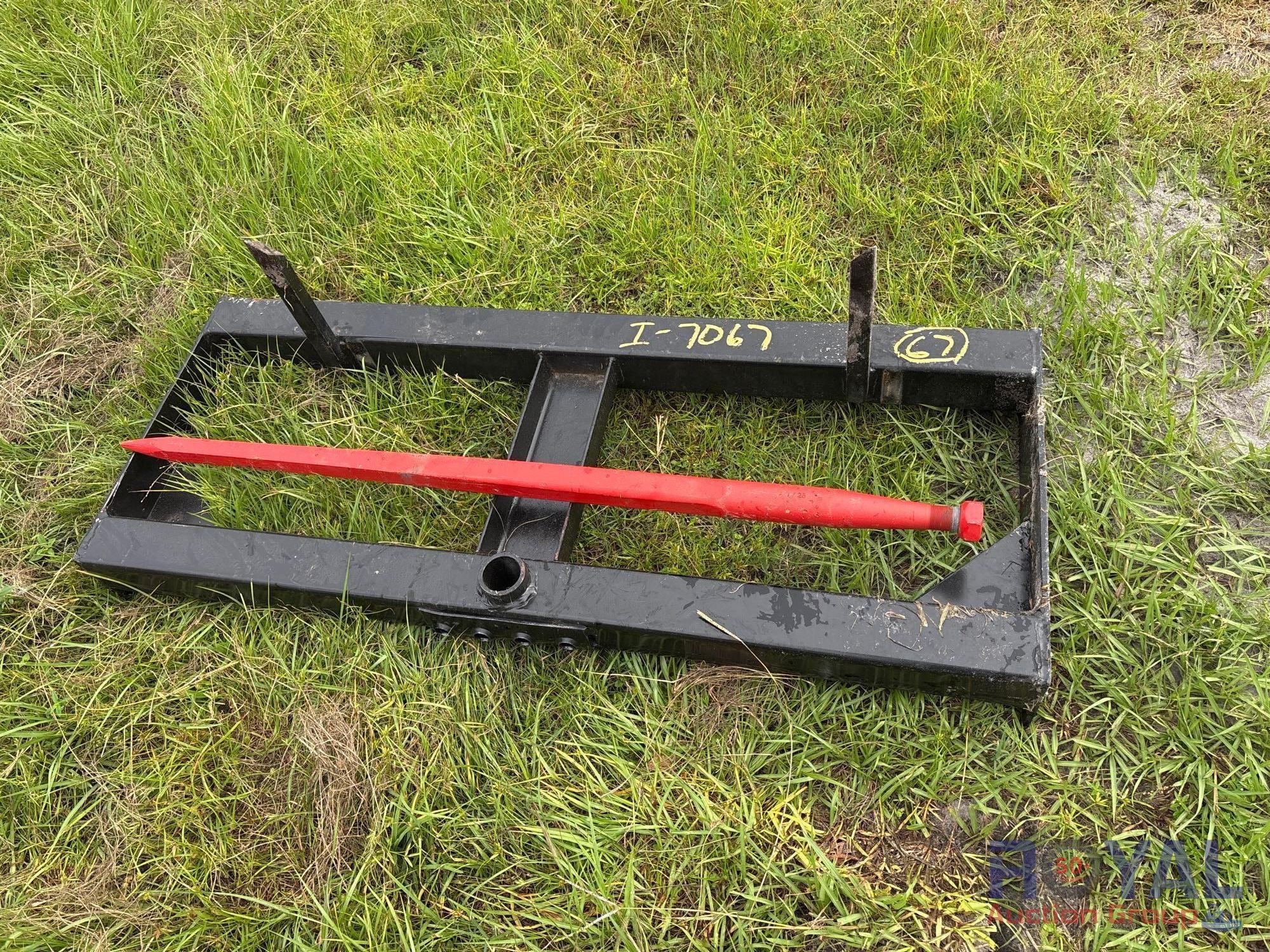 Unused 2025 Bale Spear Skid Steer Attachment (A51691)