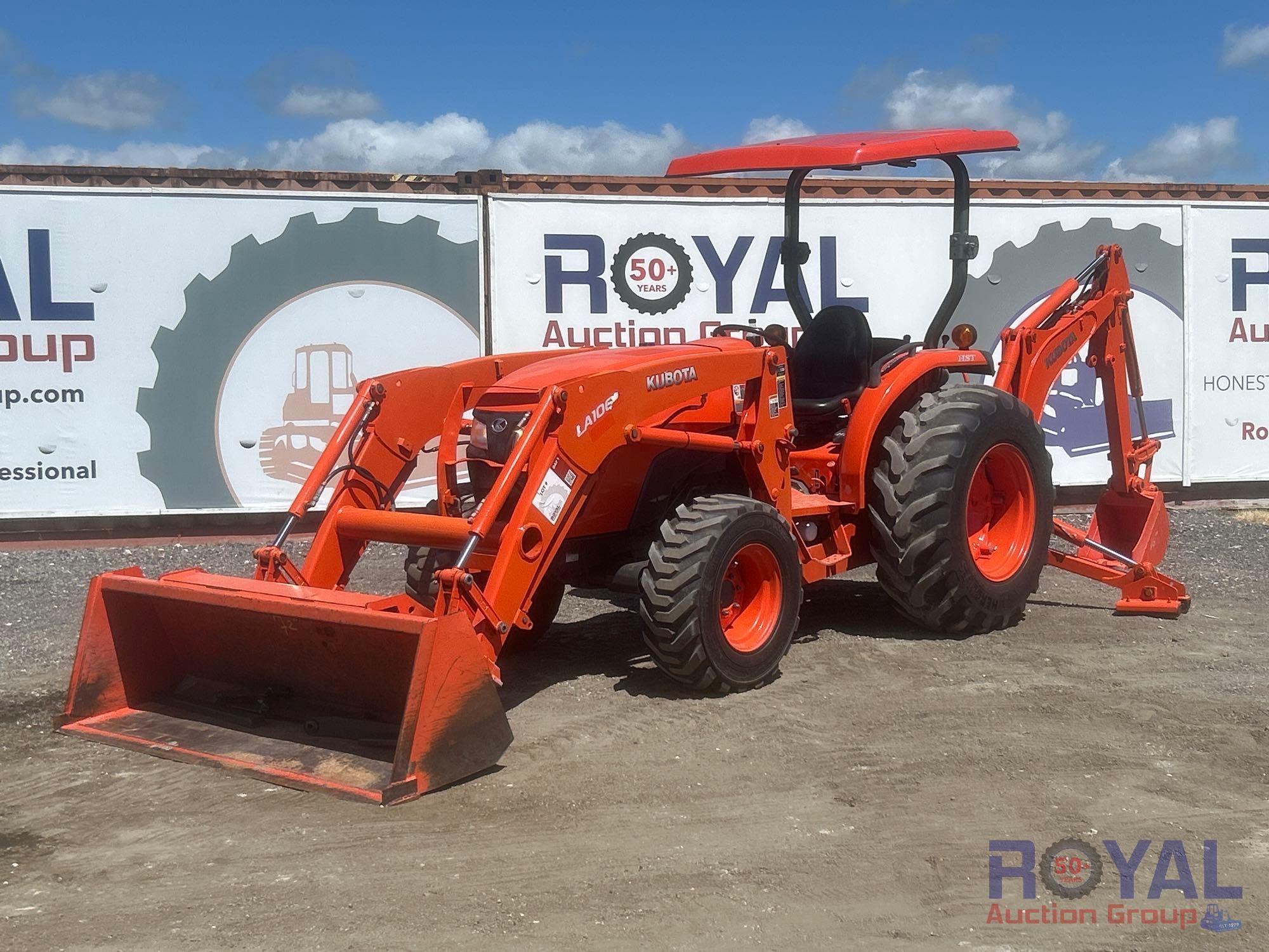 2015 Kubota MX4800 4WD Tractor with LA1065 Loader Backhoe (A53421)