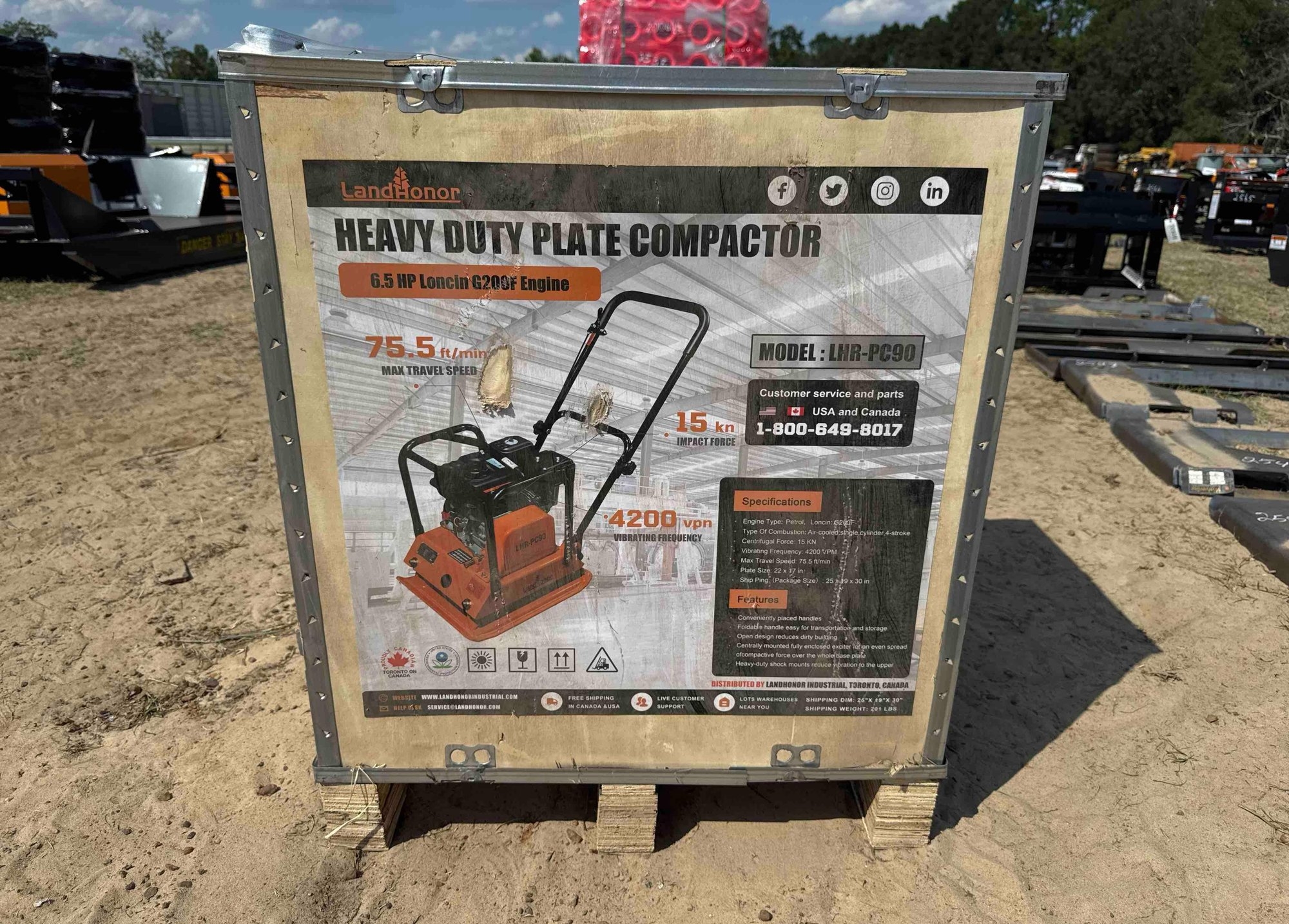 UNUSED LANDHONOR LHR-PC90 HEAVY DUTY PLATE COMPACT (A51248)
