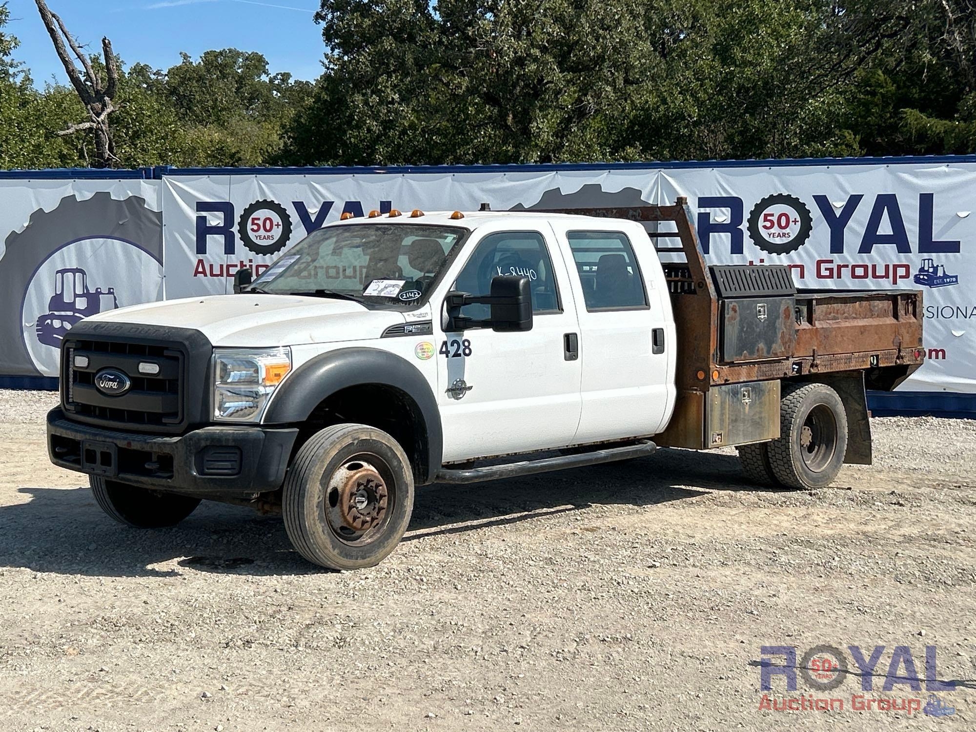 2014 Ford F-550 4x4 Ext. Cab Flatbed Service Truck (A52377)