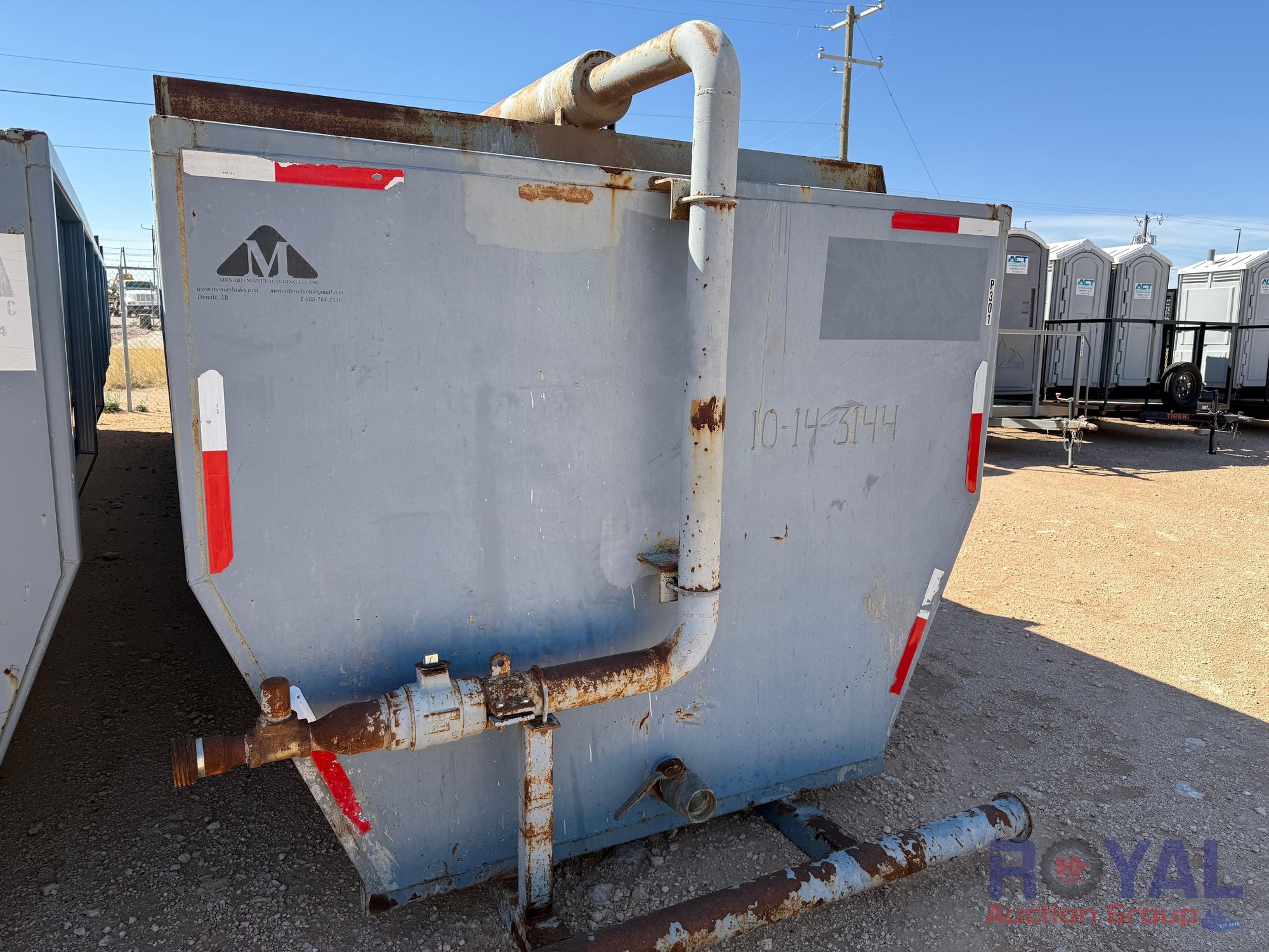 Menard Manufacturing Open Top Skid-Mounted Mud Tank (A45336)