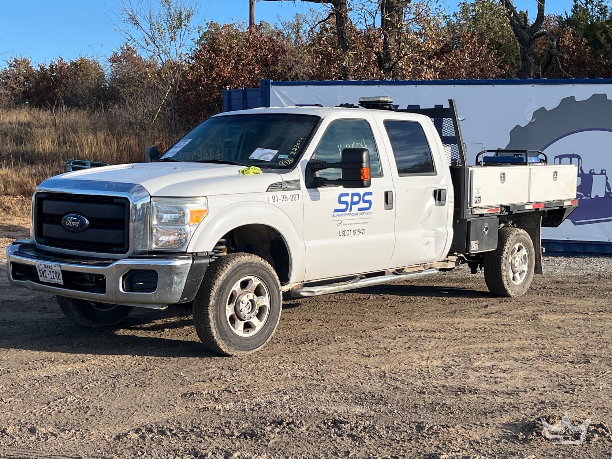 2016 Ford F-350 4x4 Crew Cab Utility Flatbed Truck (A55973)