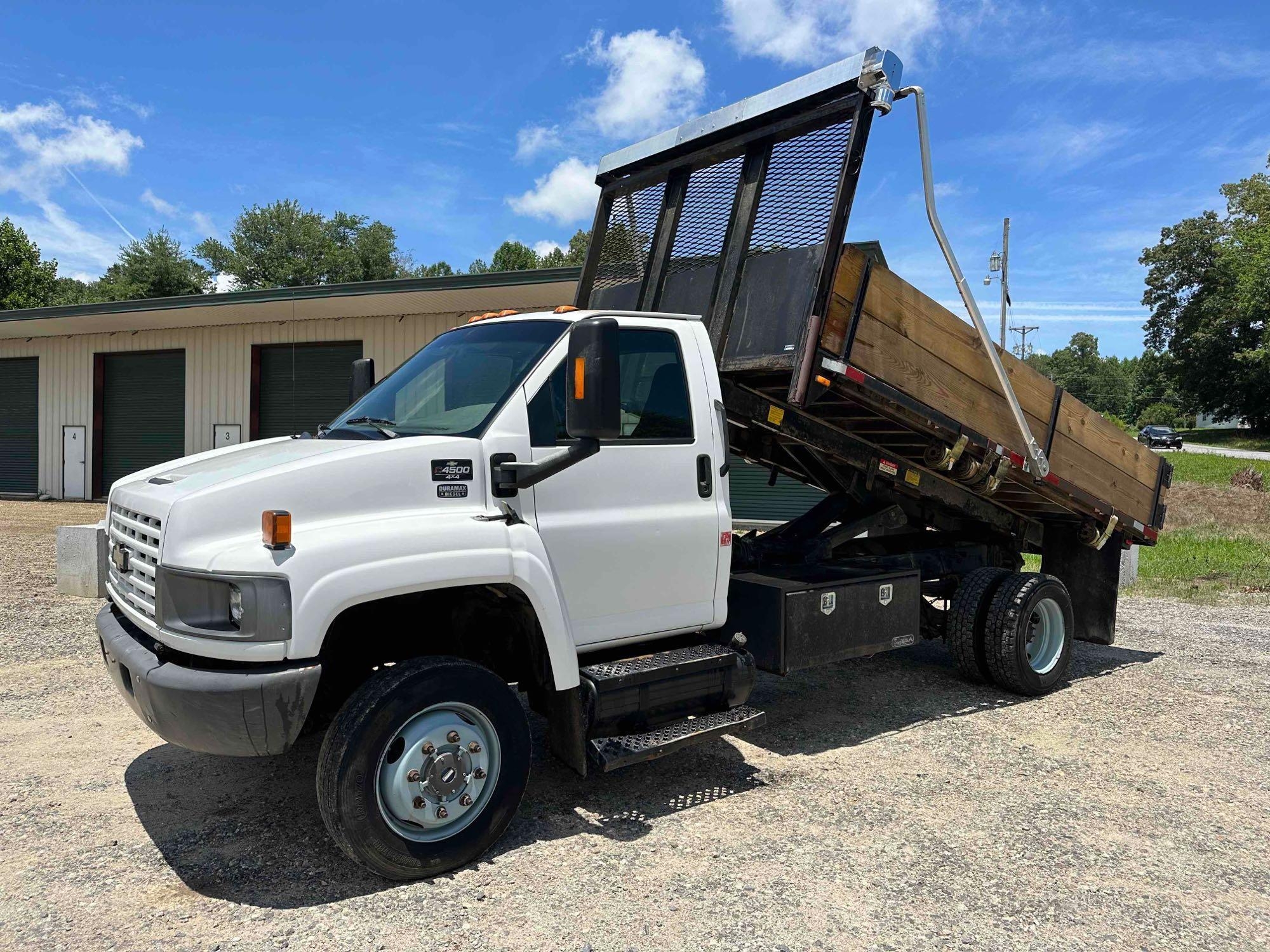 2007 Chevrolet C4500 4x4 Dump Truck, VIN # 1GBE4C3247F411826 (A51572)