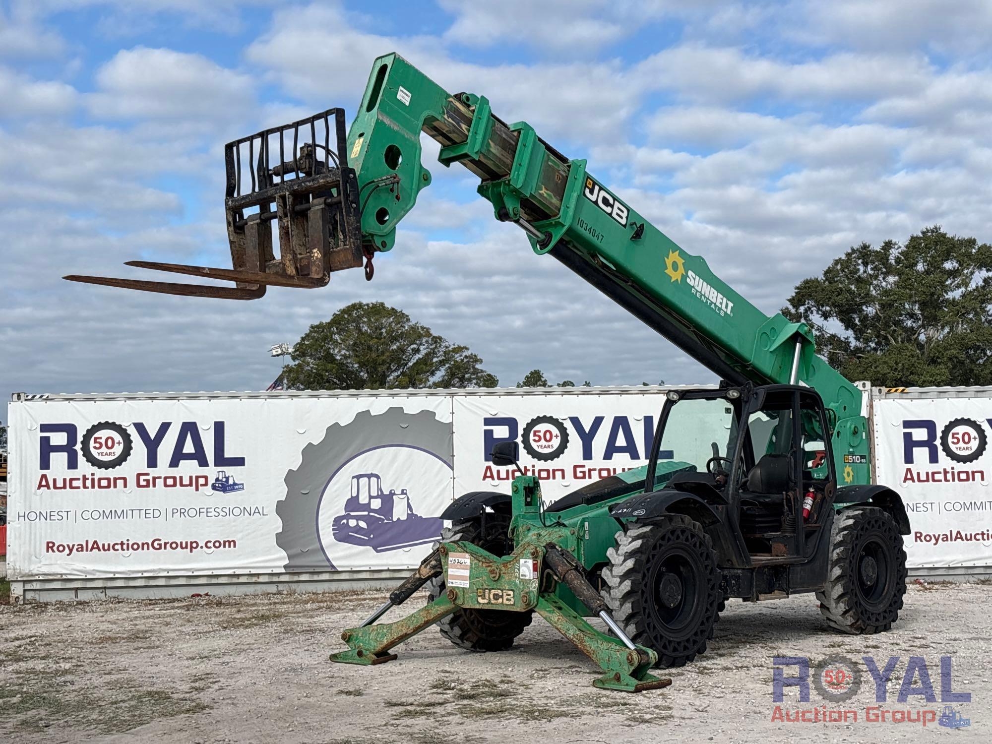 2017 JCB 510.56 10,000lb 4x4 Rough Terrain Telehandler (A55851)