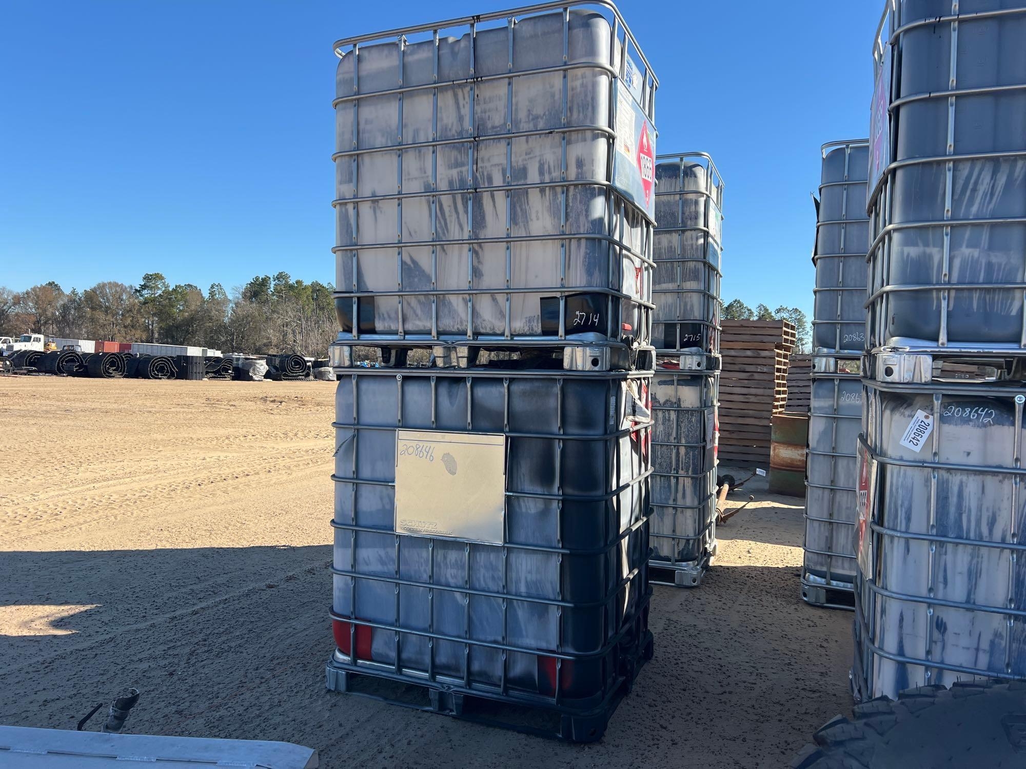 (2) 330 GALLON POLY TOTES W/CAGES (A60432)