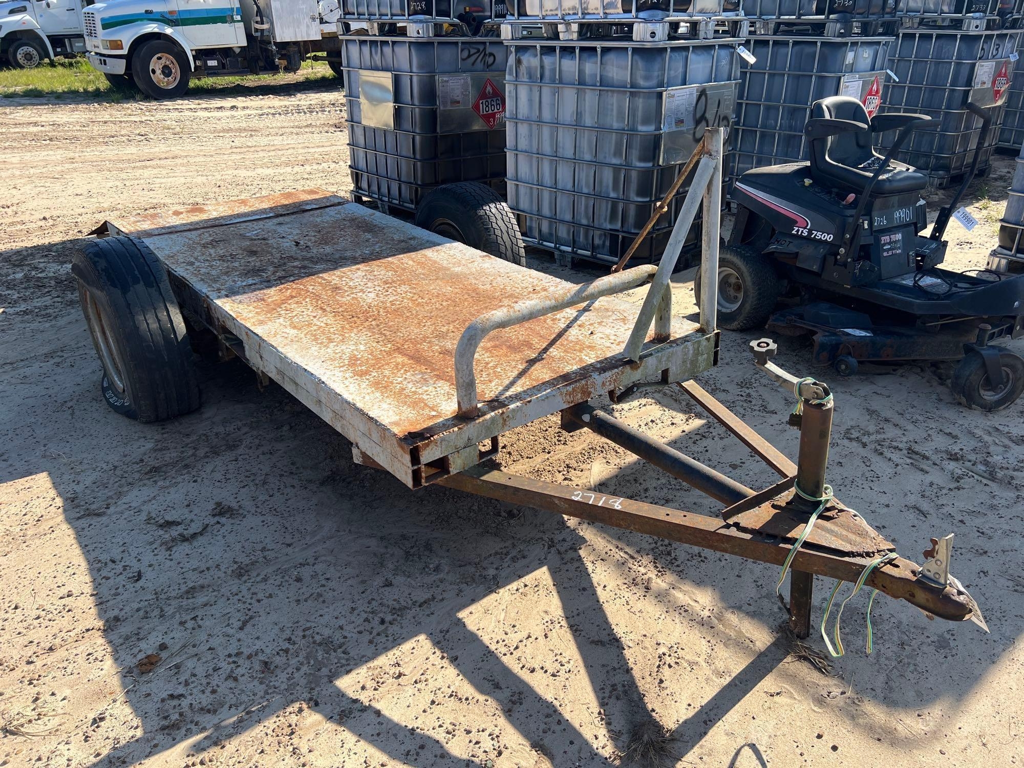 HOMEMADE 4' X 12' SINGLE AXLE TRAILER (A51248)