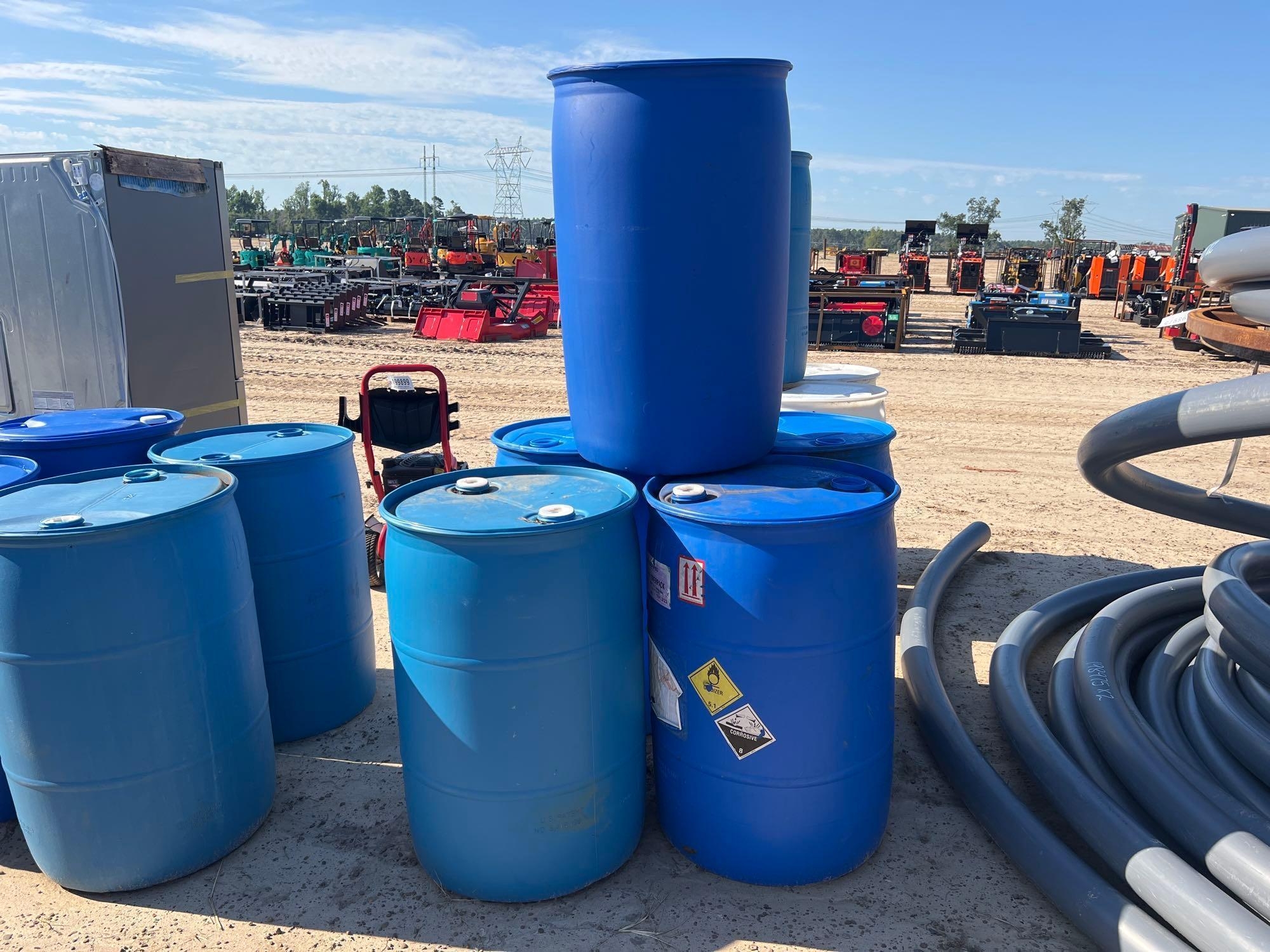(5) 55 GALLON POLY DRUMS (A51248)