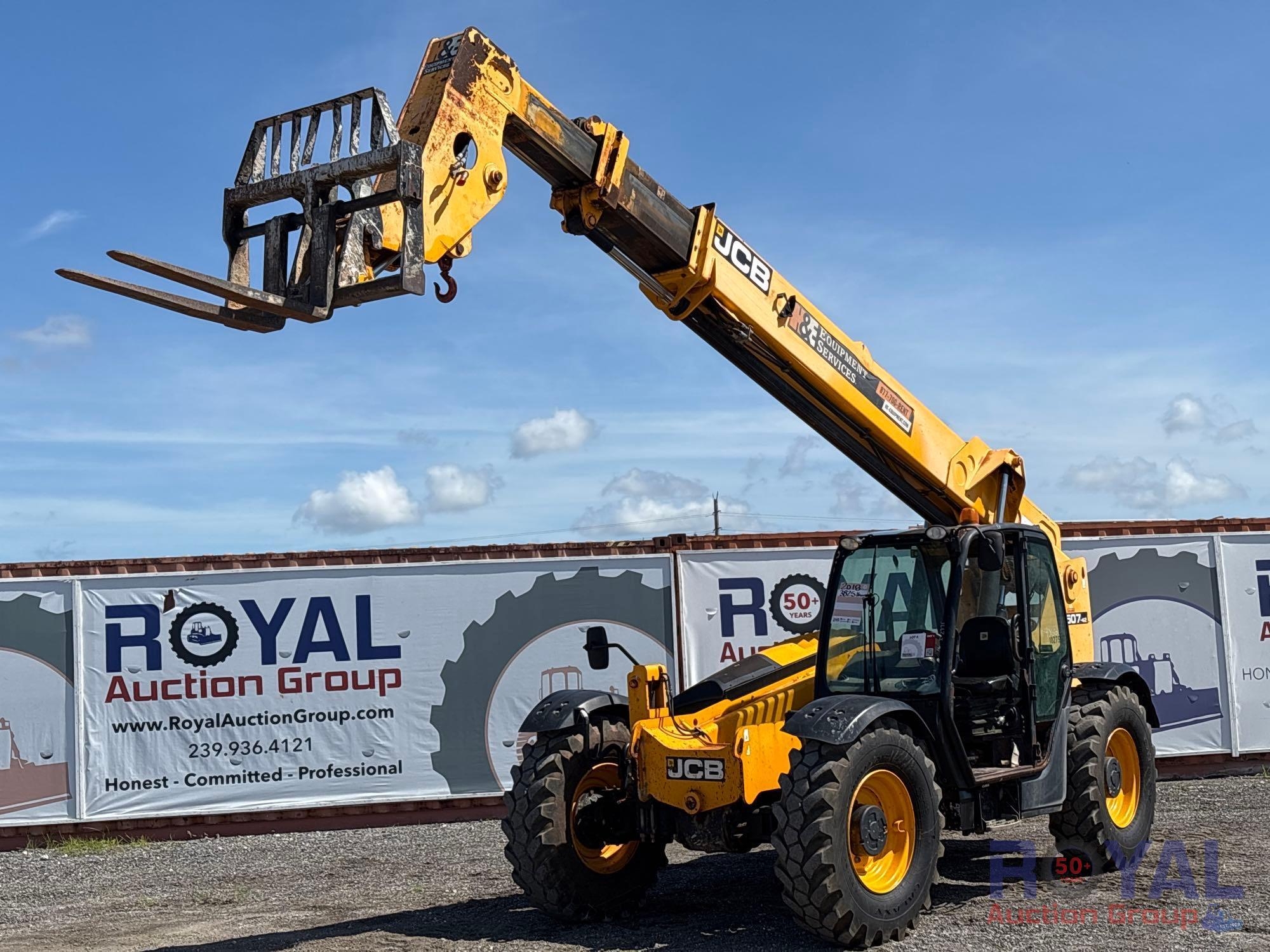 2018 JCB 507-42 7,000lbs Rough Terrain Telehandler (A53421)