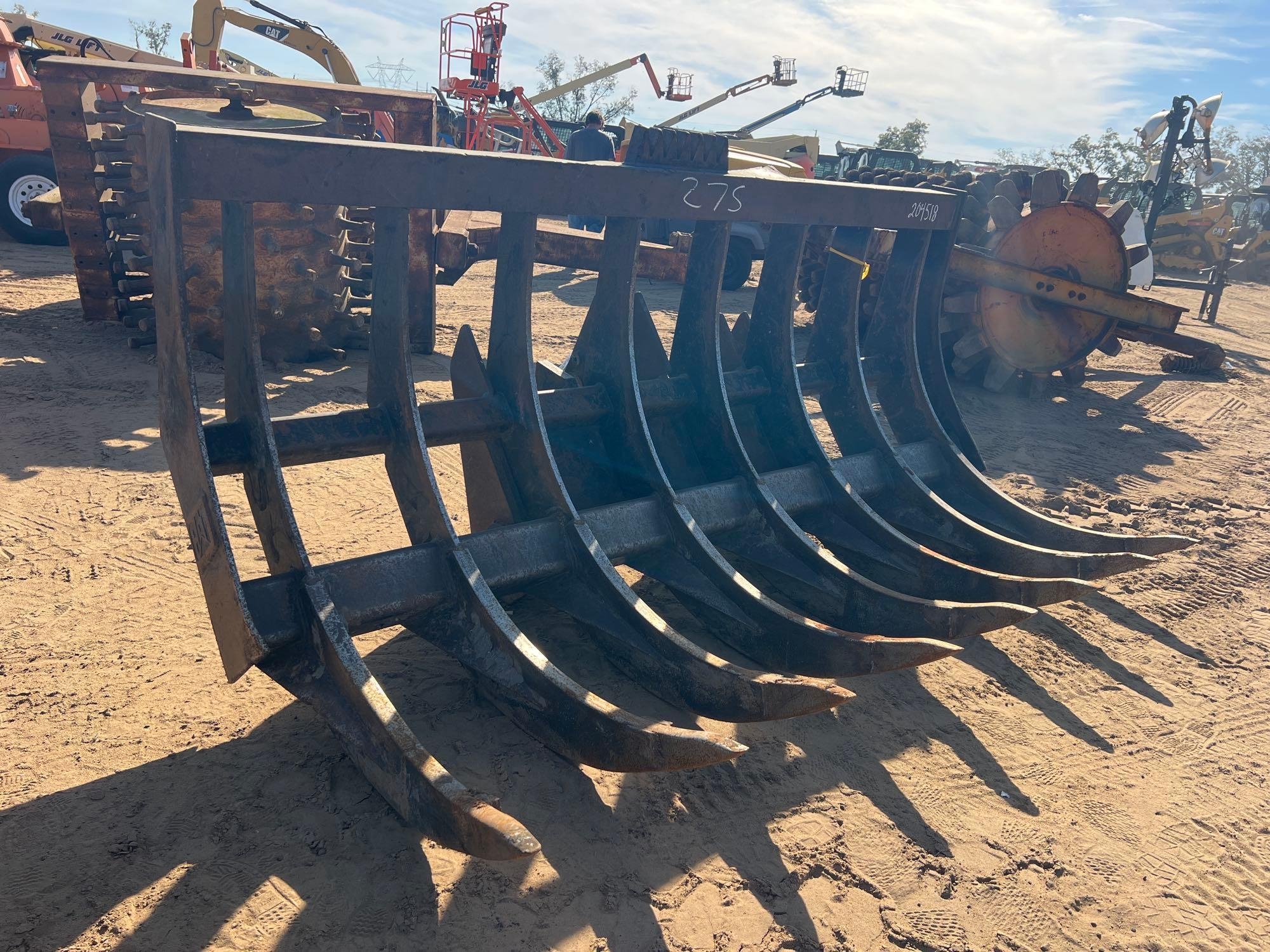 CATERPILLAR 108" WHEEL LOADER RAKE (A52707)