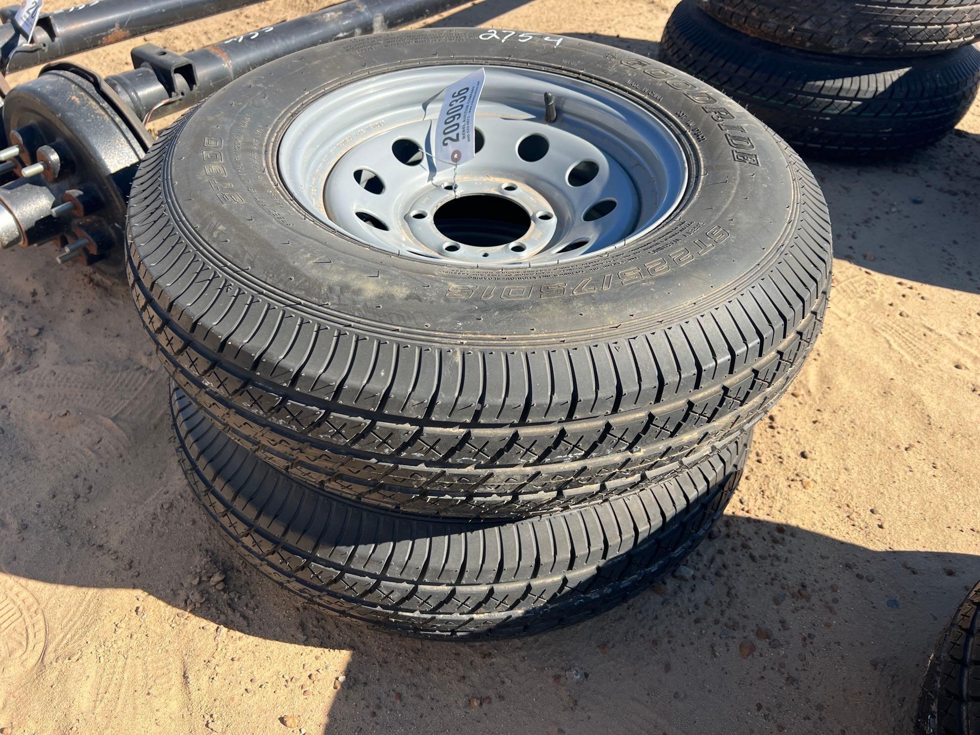 (2) 6 LUG WHEELS/GOODRIDE ST225/75D15 TIRES (A60432)