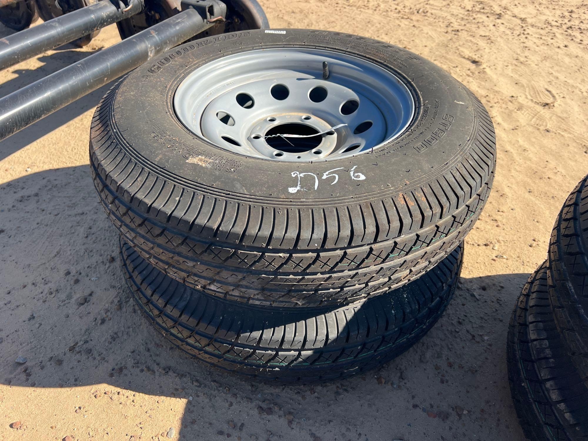 (2) 6 LUG WHEELS/GOODRIDE ST225/75D15 TIRES (A60432)