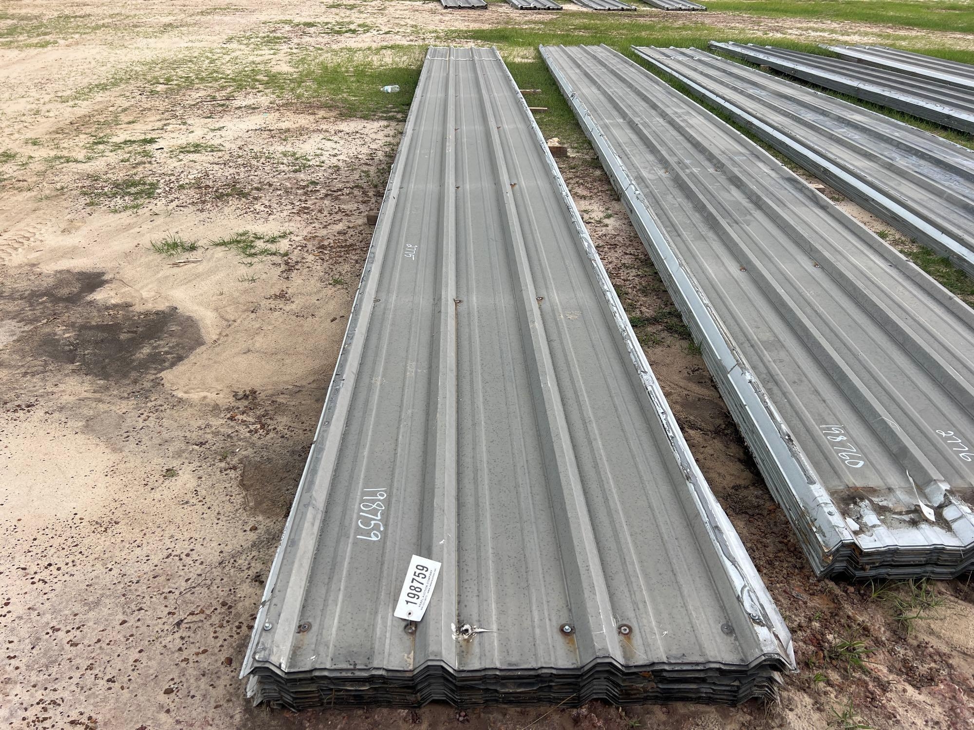 BUNDLE OF GALVANIZED CORRUGATED METAL SHEETS (A51244)