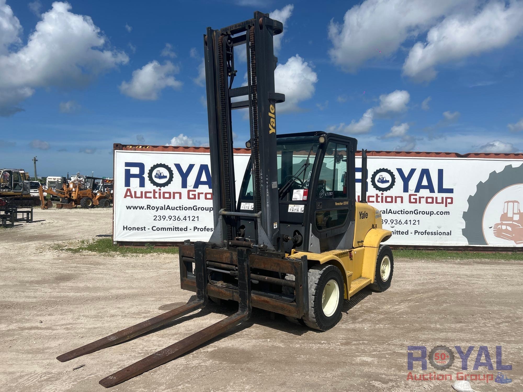 2009 Yale Veracitor 135VX 12,150lbs Straight Mast Forklift (A53421)