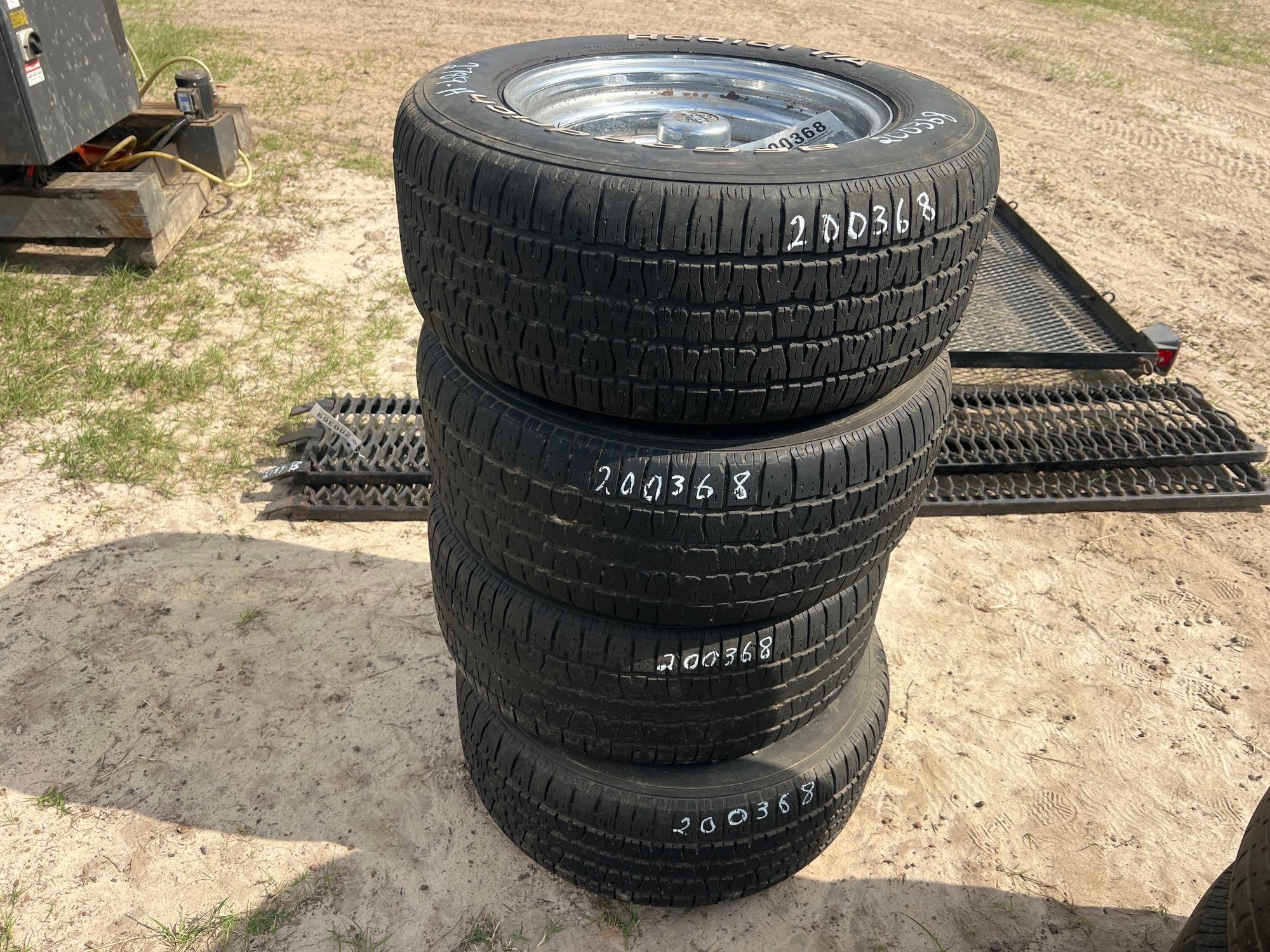 (4) 5 LUG WHEELS & TIRES (A51248)