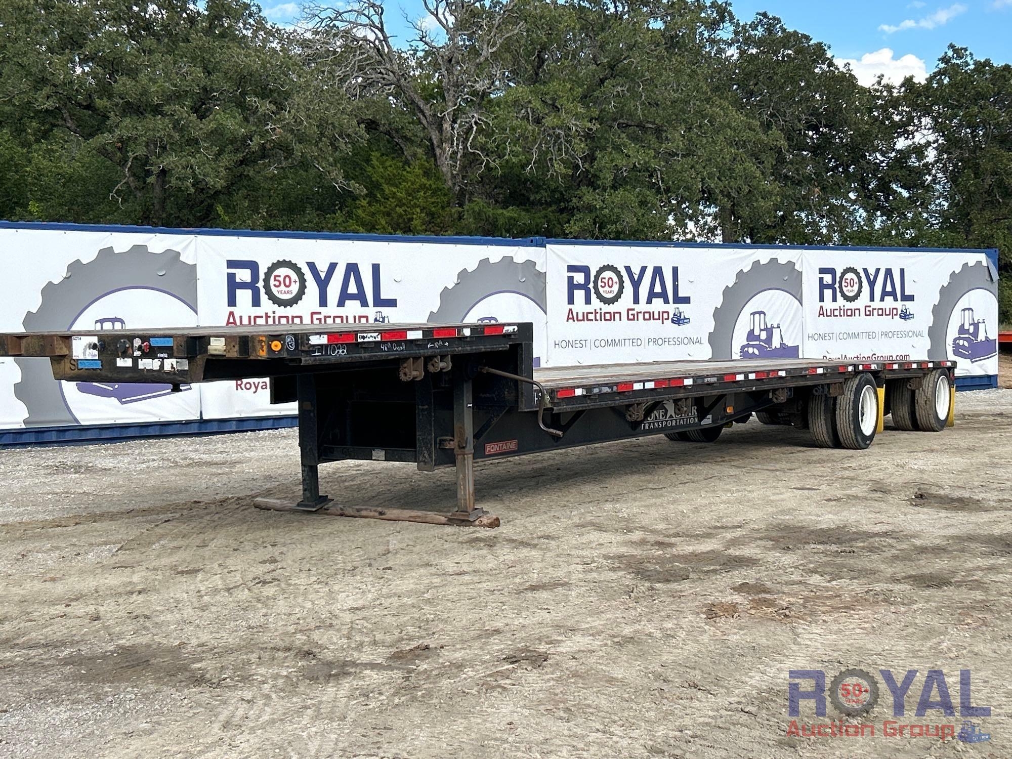 2007 Fontaine DFT-5-8048WSAWK 48ft 35 Ton Drop Deck Equipment Trailer (A52377)
