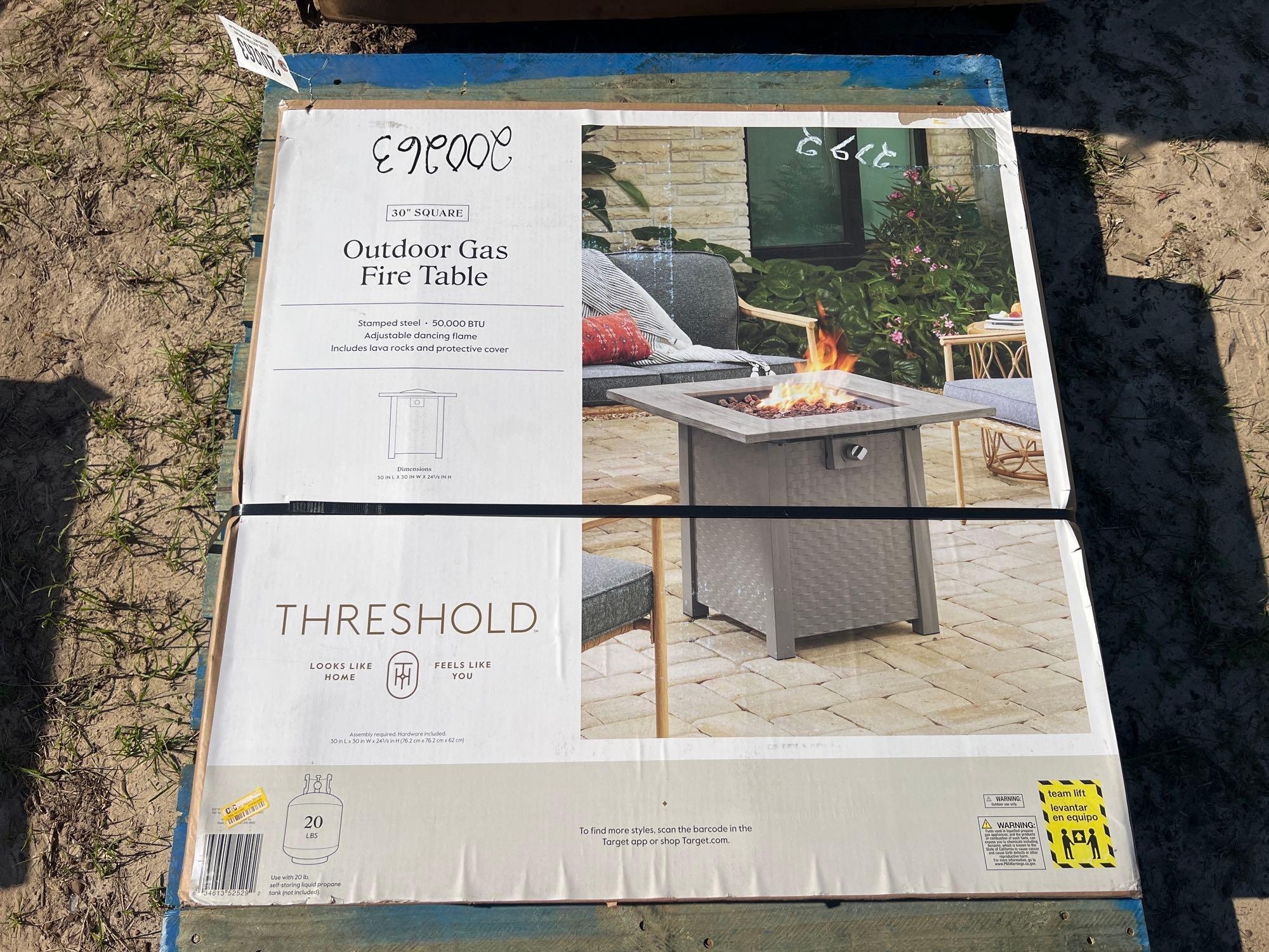 THRESHOLD 30" SQUARE OUTDOOR GAS FIRE TABLE (A51248)