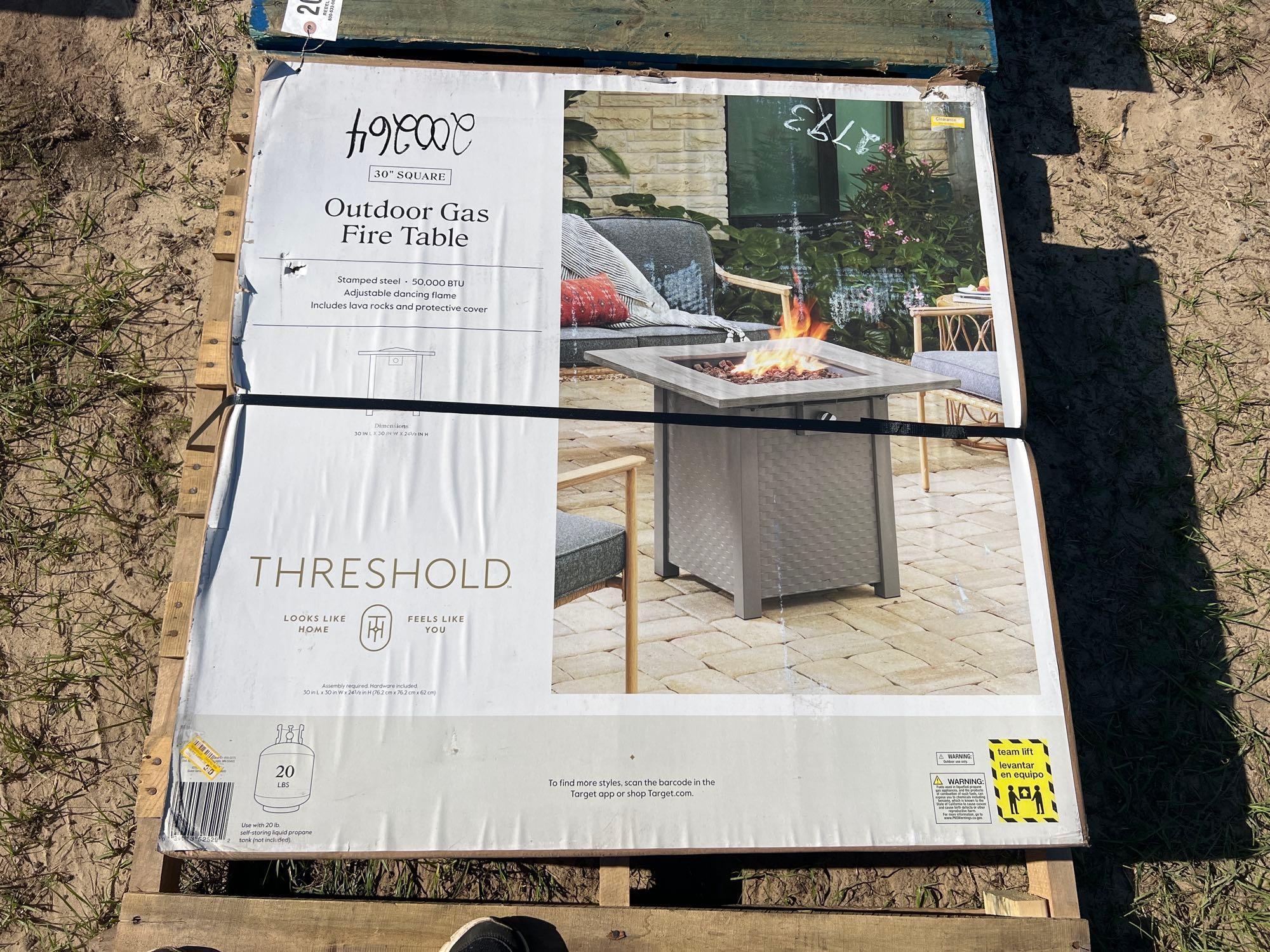 THRESHOLD 30" SQUARE OUTDOOR GAS FIRE TABLE (A51248)