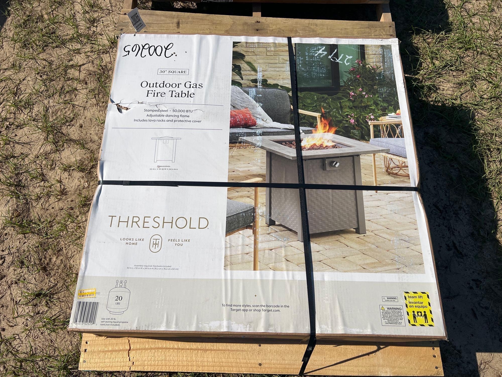 THRESHOLD 30" SQUARE OUTDOOR GAS FIRE TABLE (A51248)