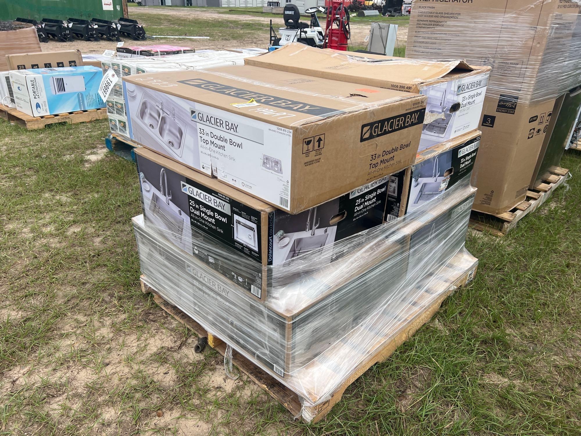 PALLET OF 25" X 33" STAINLESS STEEL SINKS (A51248)