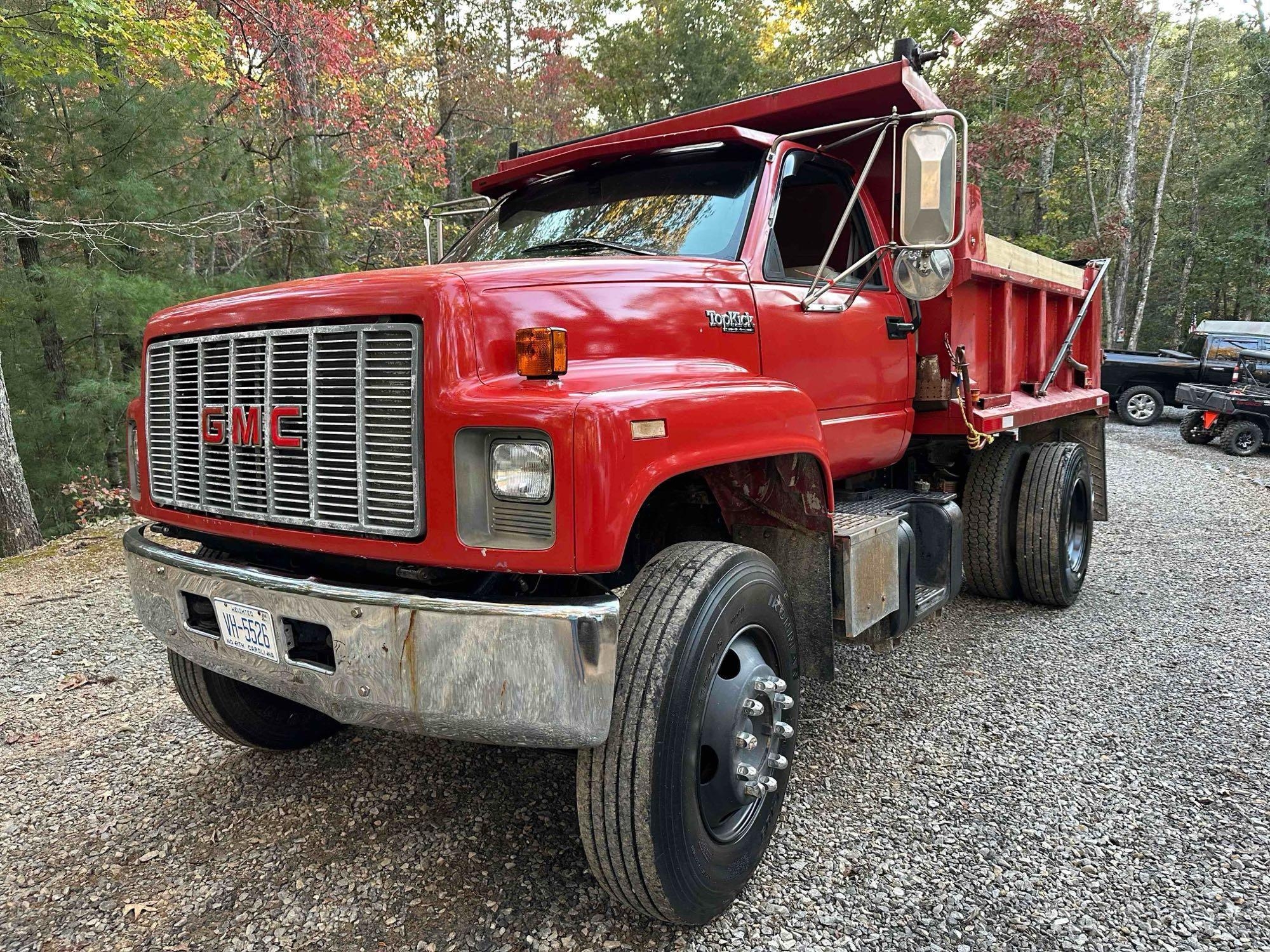 1992 GMC C7000 Topkick Dump Truck, VIN # 1GDL7H1M9NJ525001 (A54865)