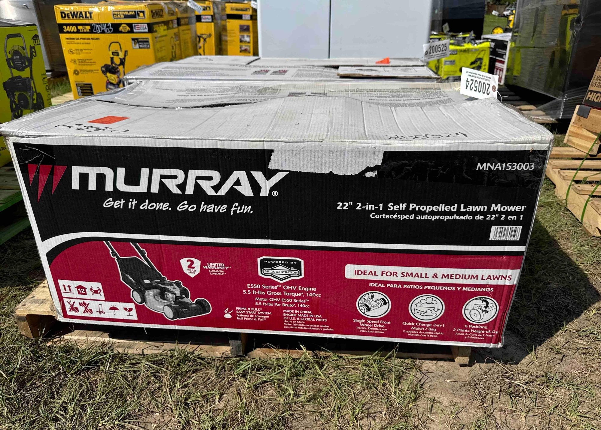 MURRAY 22" 2N1 SELF PROPELLED PUSH LAWN MOWER (A51248)