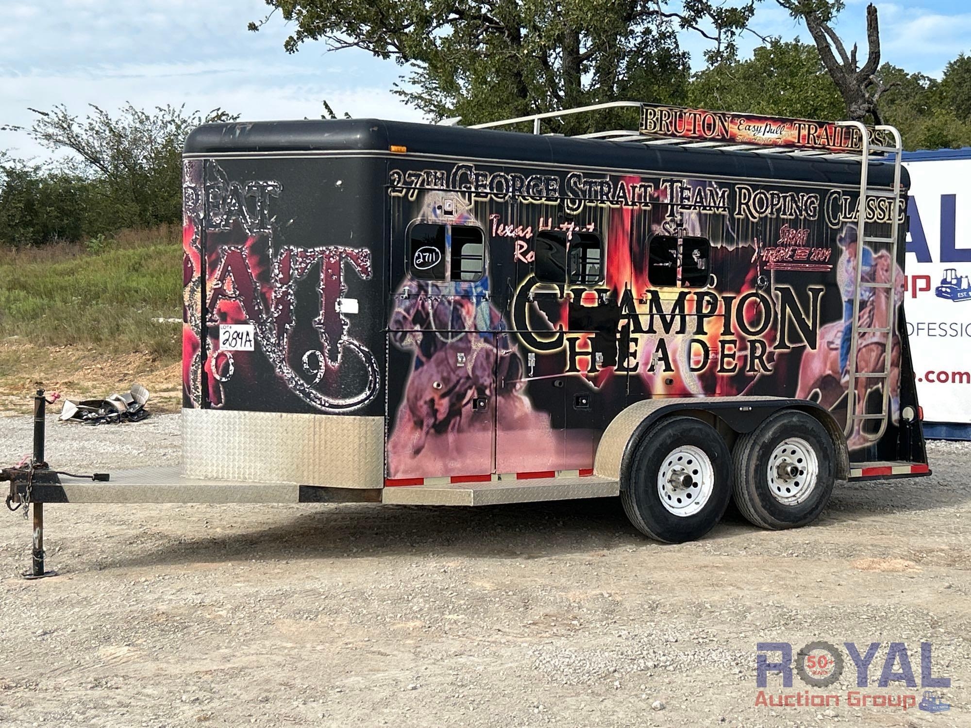 2009 Bruton T/A Enclosed Livestock Trailer (A52377)