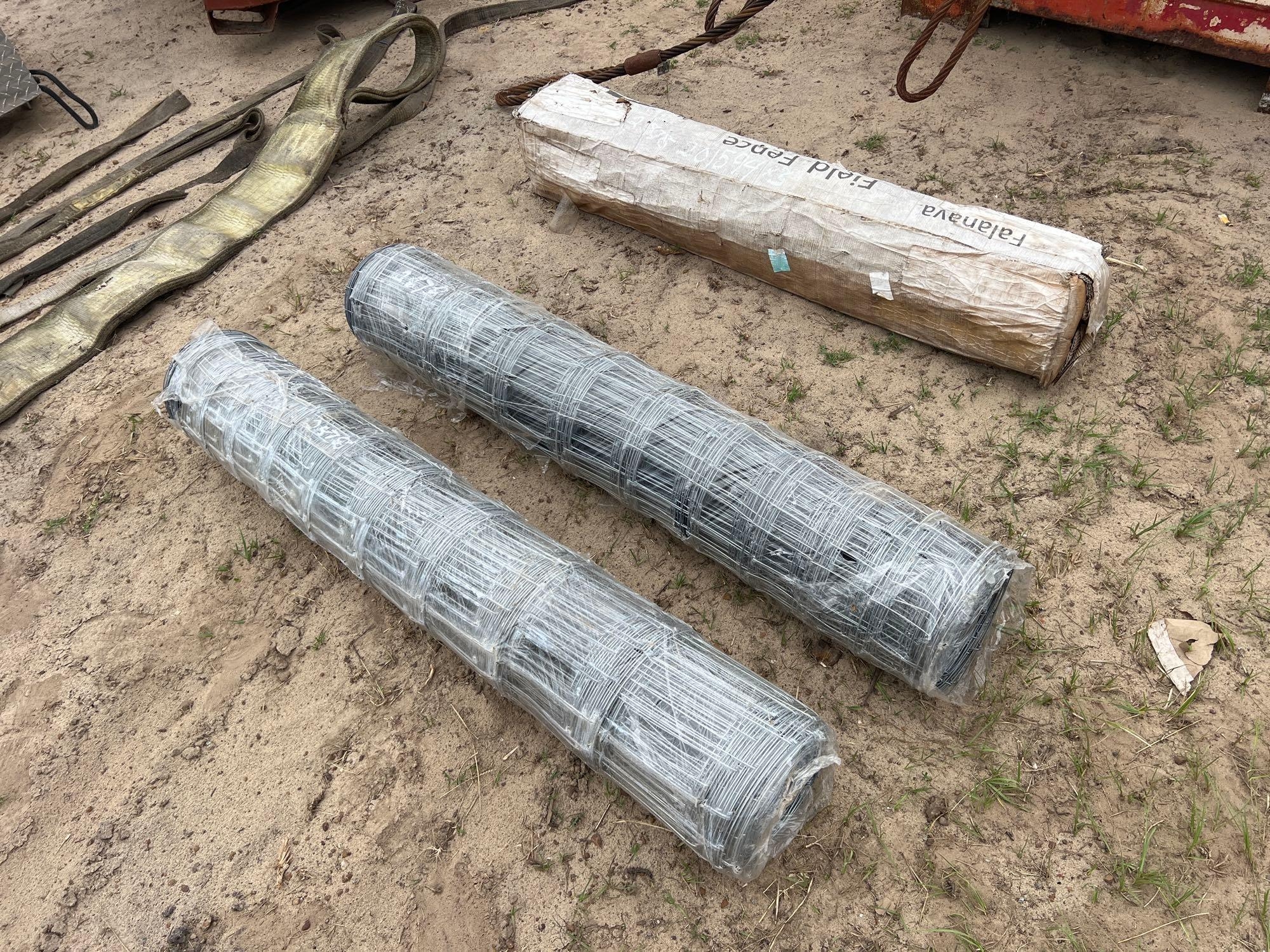 (3) ROLLS OF 4' GLAVANIZED FIELD FENCE (A54757)