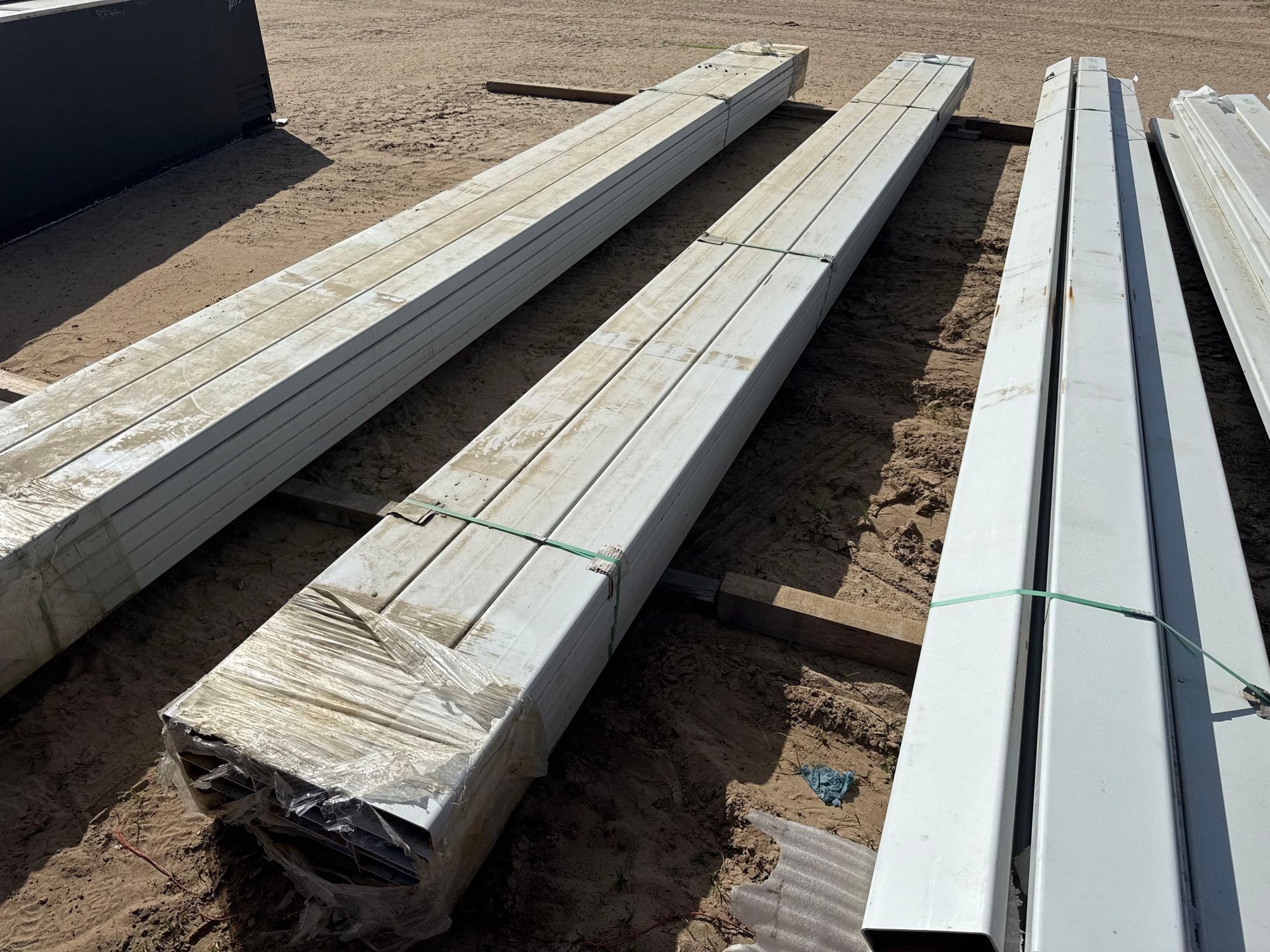 (APPROX 15) 2" X 6" X 20'- 3/8" THICK METAL TUBING (A54756)
