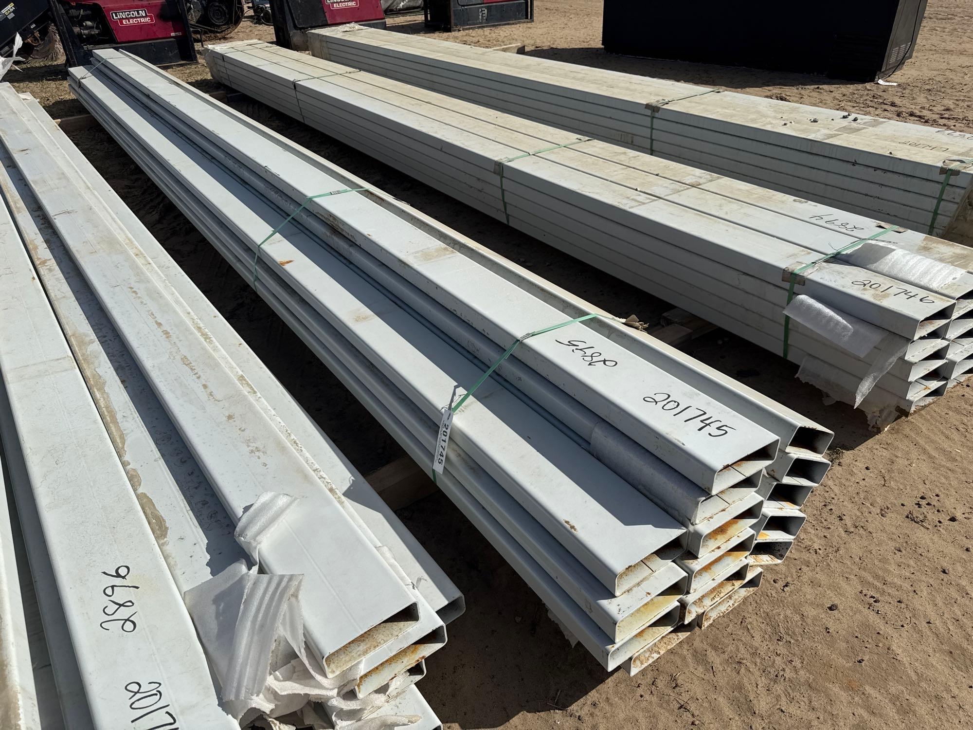(APPROX 15) 2" X 6" X 20'- 3/8" THICK METAL TUBING (A54756)