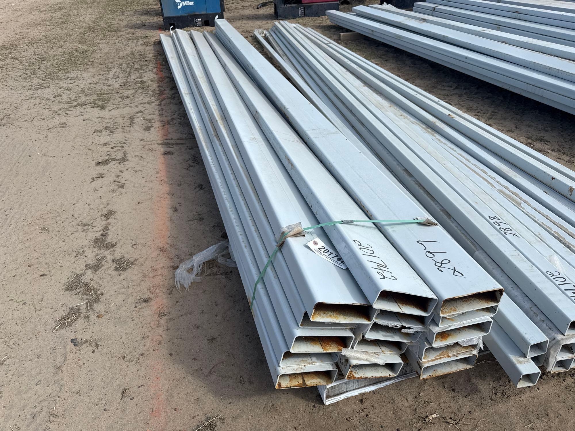 (APPROX 15) 2" X 6" X 20'- 3/8" THICK METAL TUBING (A54756)
