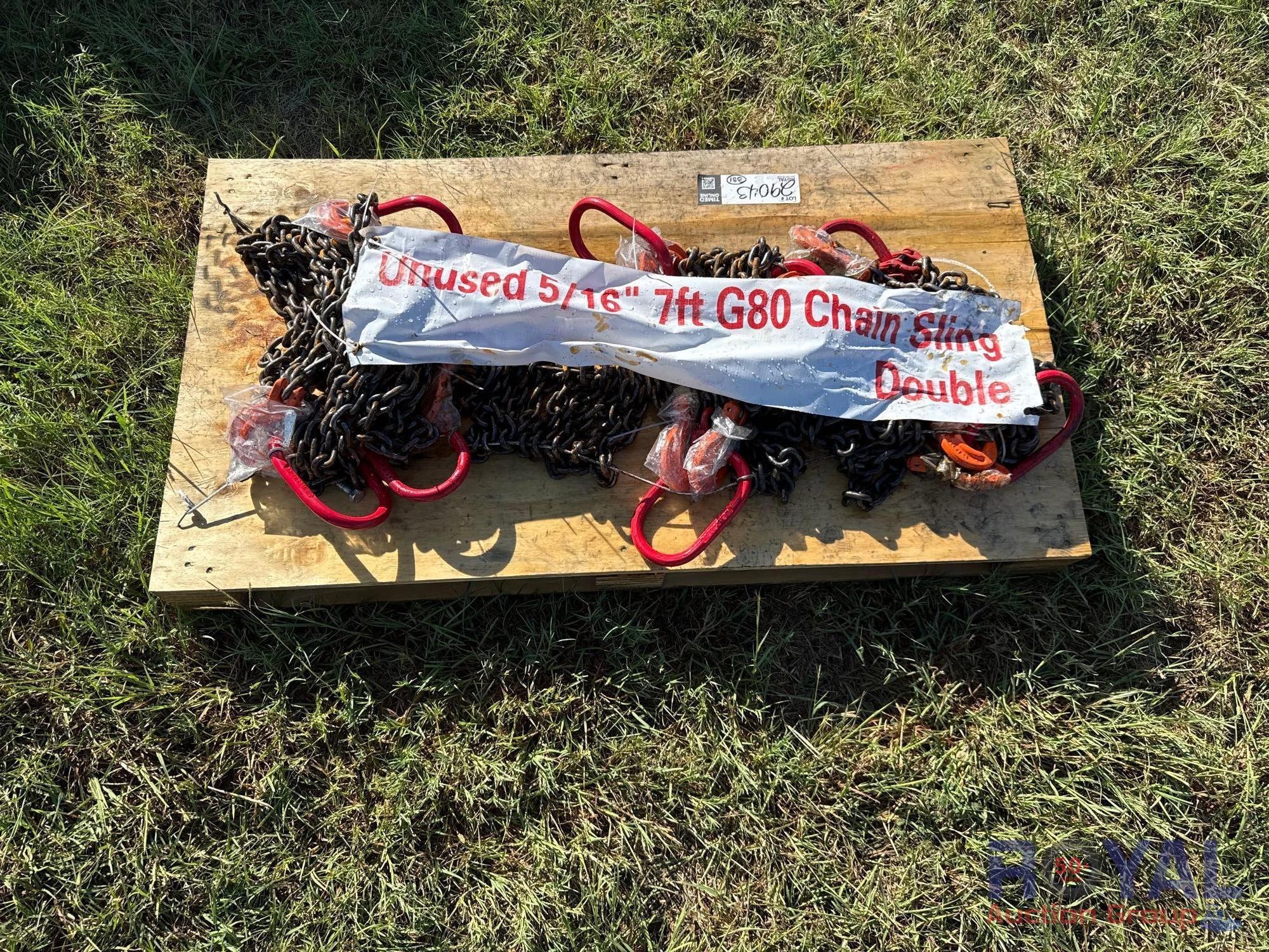 Unused 5/16in 7ft G80 Chain Sling Double (A52378)