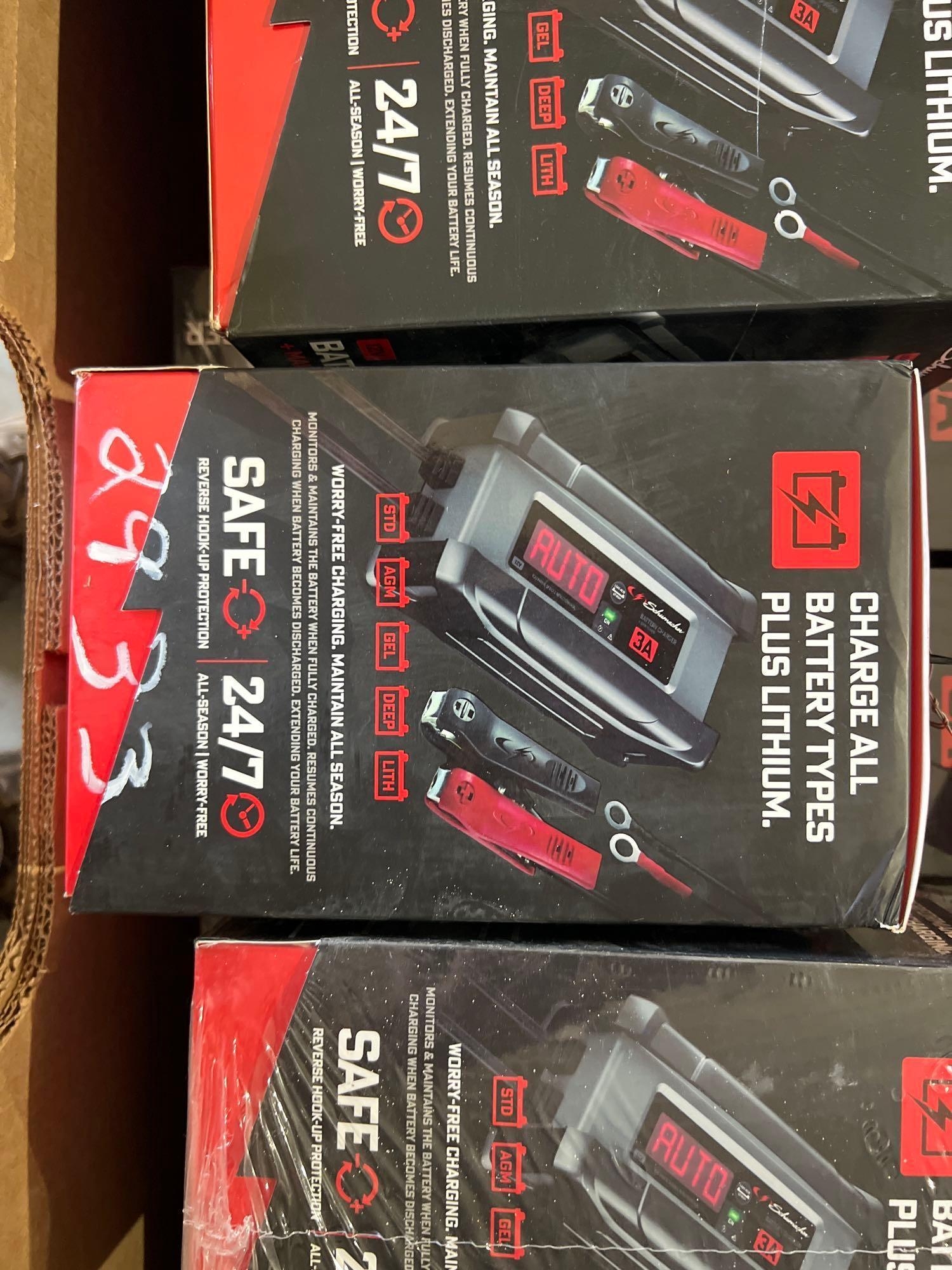 VARIETY BOX OF SCHUMACHER BATTERY CHARGERS (A51248)