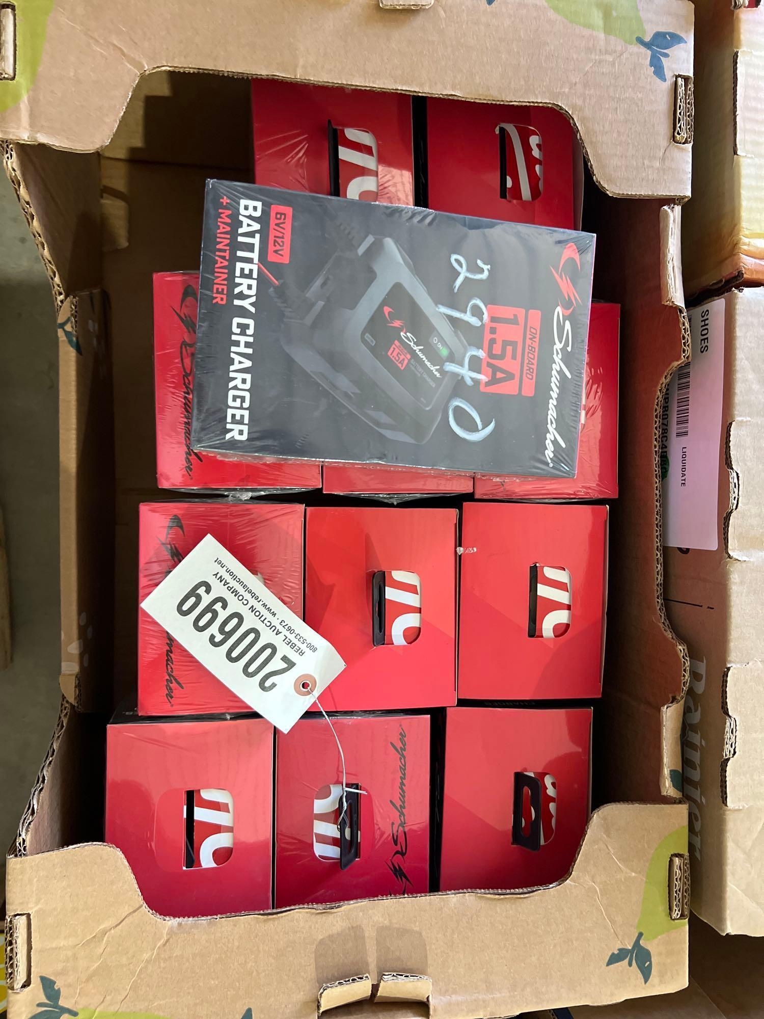 BOX OF SCHUMACHER 1.5A BATTERY CHARGERS (A51248)