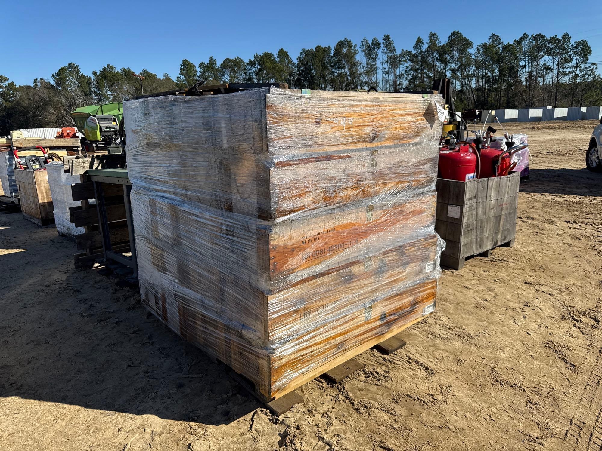 PALLET OF WOOD AMMO BOXES (A58376)
