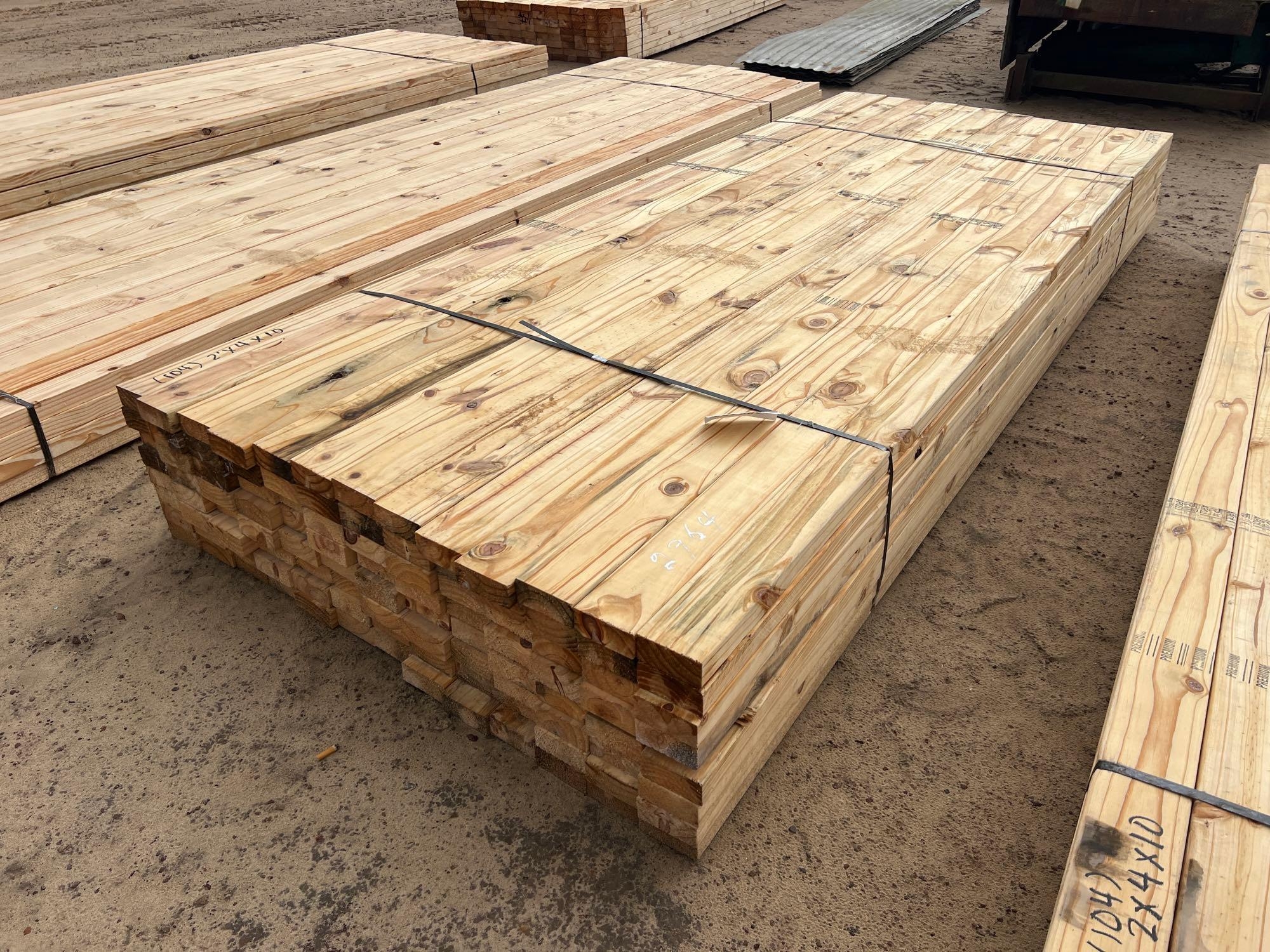 (APPROX 104) 2X4X10 PINE LUMBER (A54756)