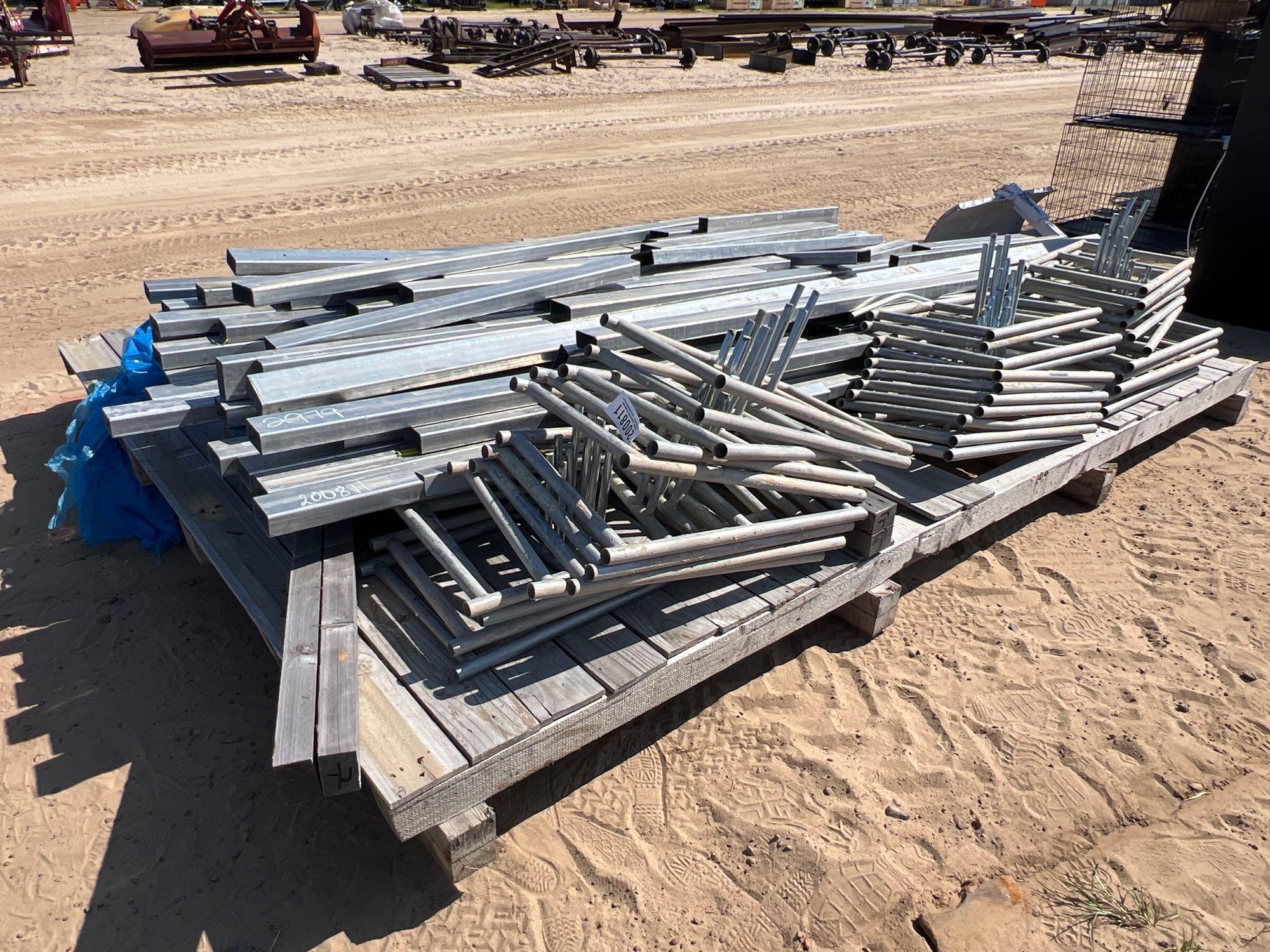 PALLET OF 2" X 4" STEEL TUBING & SITE PANELS (A51248)