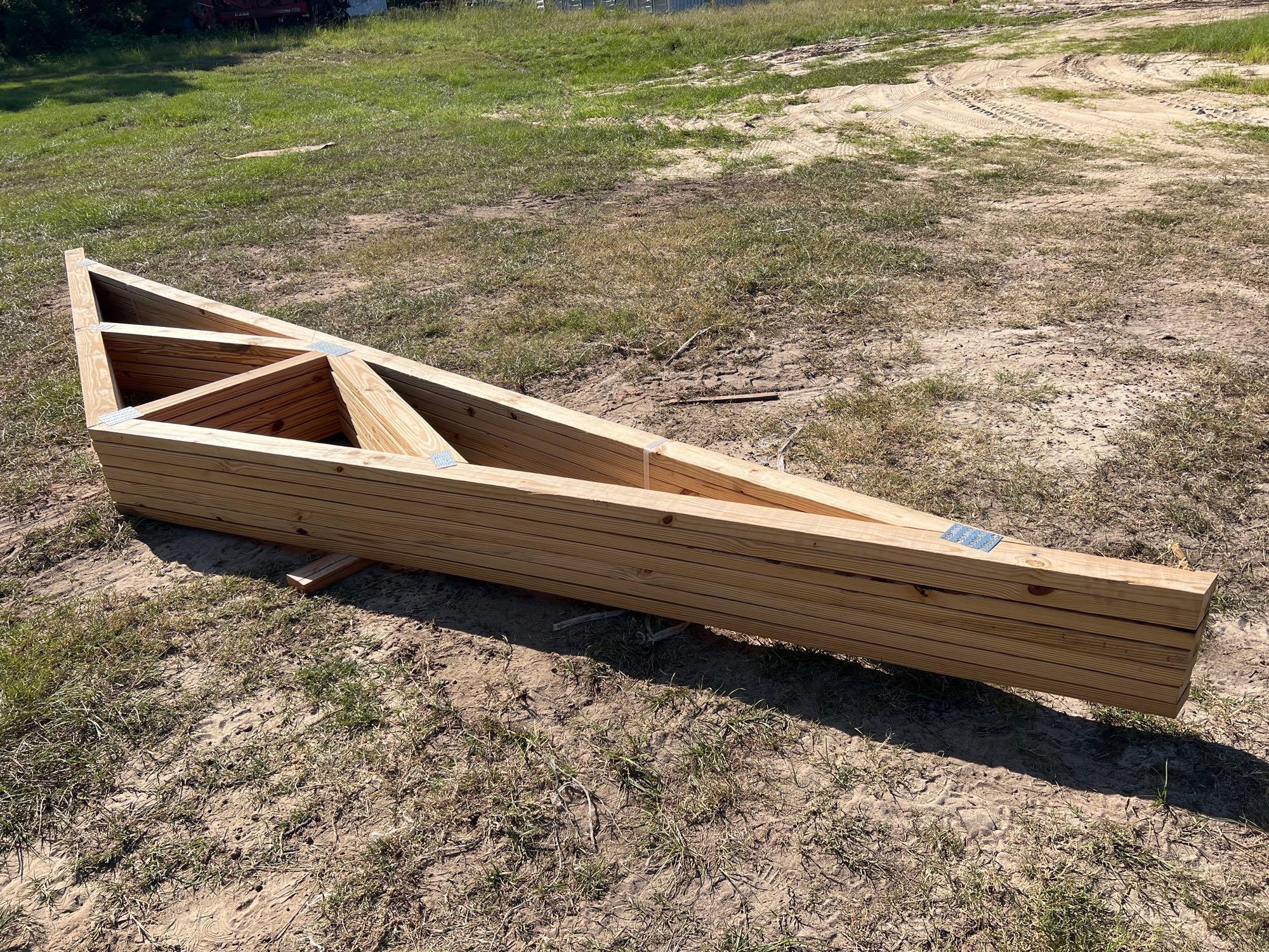 APPROX. (7) NEW 16' SPAN 4/12 TRUSSES (A51248)