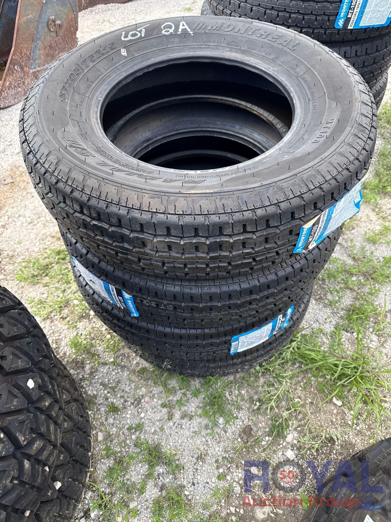4 Unused Montreal ST205/75R15 Trailer Tires (A50322)