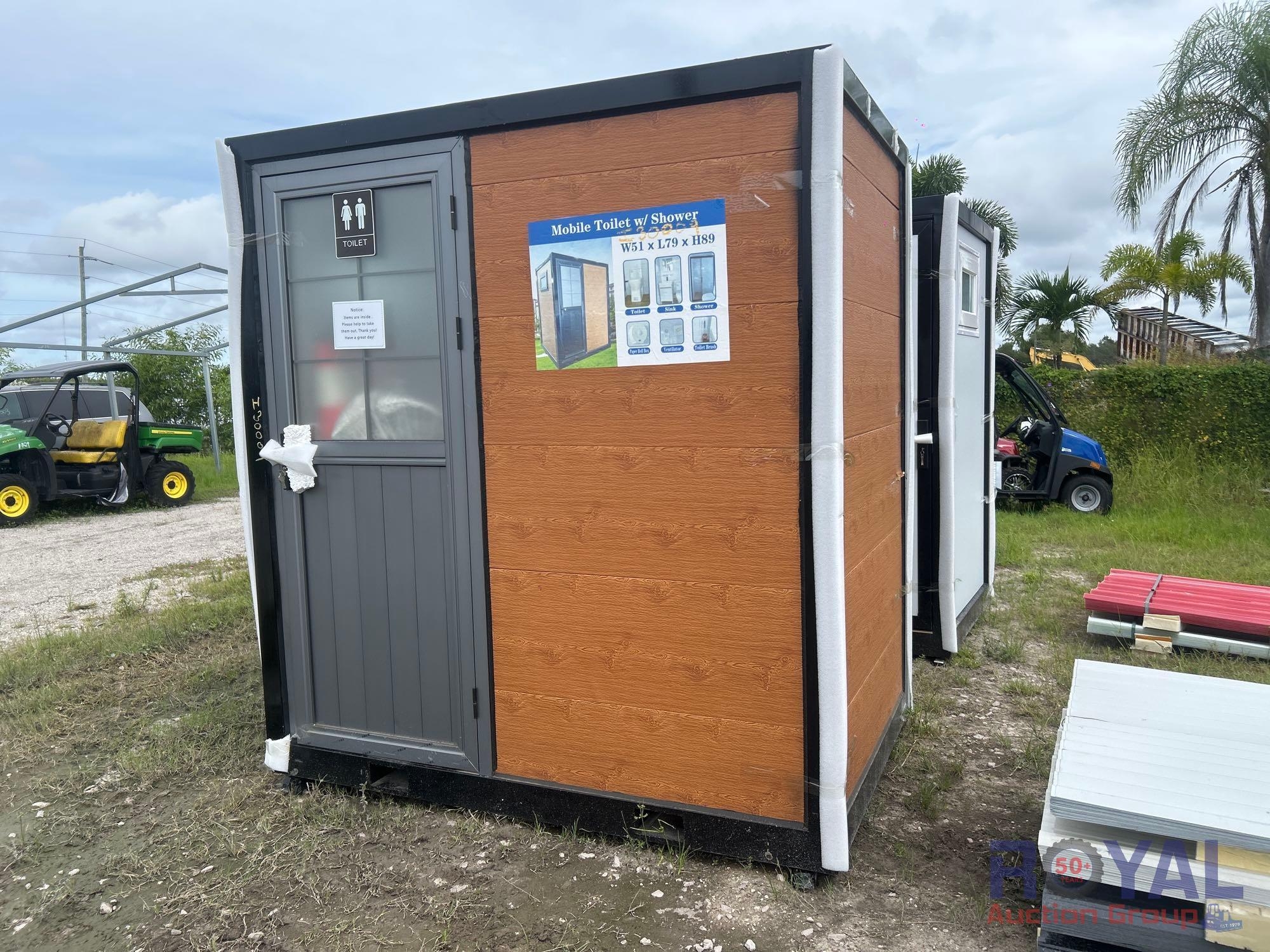 Mobile toilet with shower (A53424)