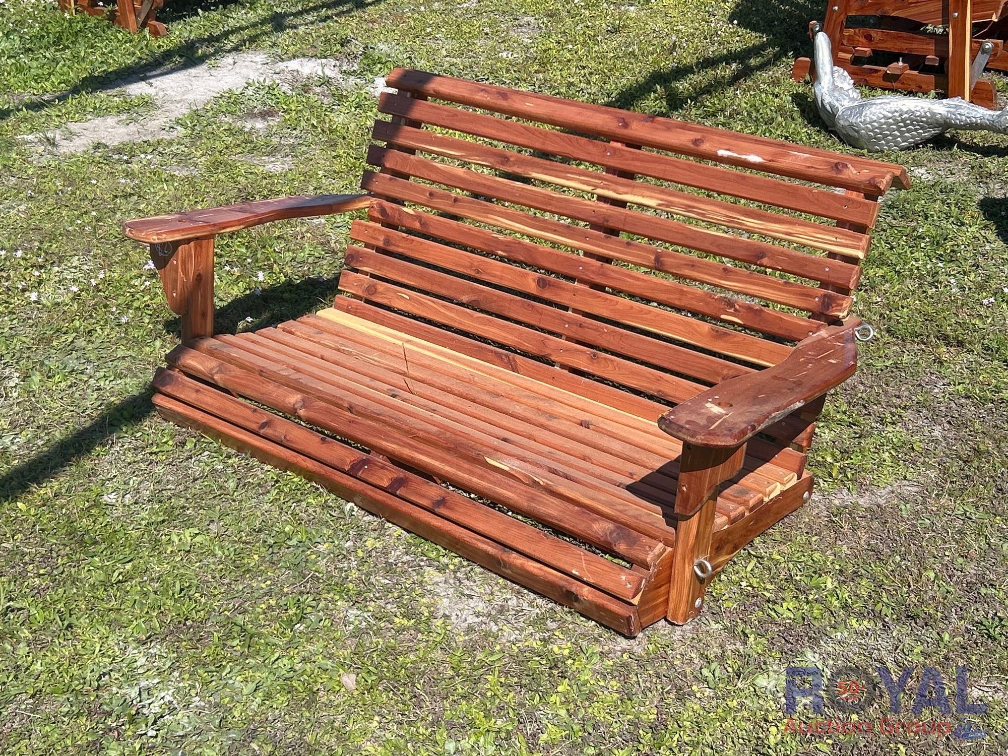 Wooden Swing Bench (A55853)