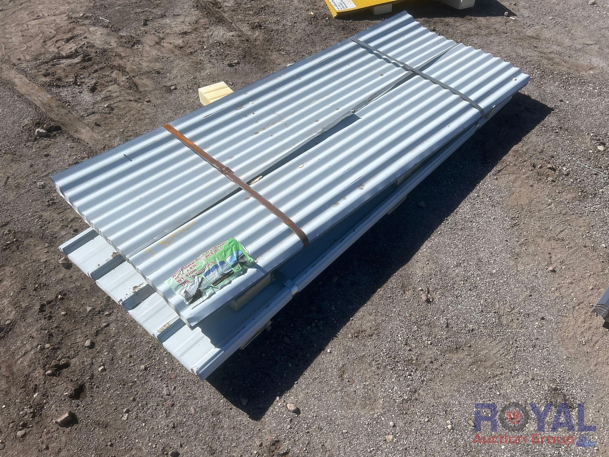 8ft. x 35in. White Metal Roof/ Wall Panel (A55758)