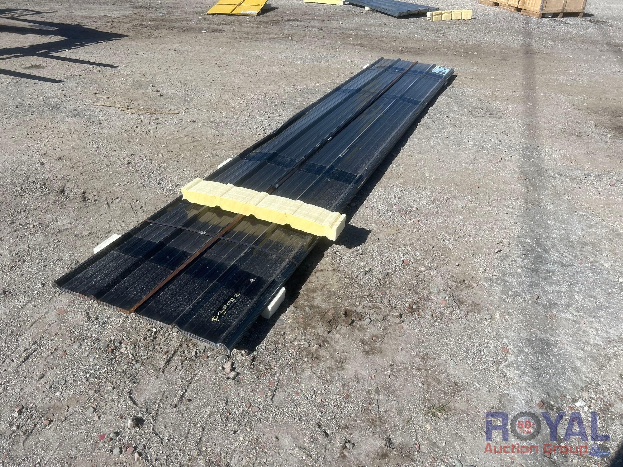 30pc. 16ft.x 3ft. Black Metal Roof Panels (A55758)