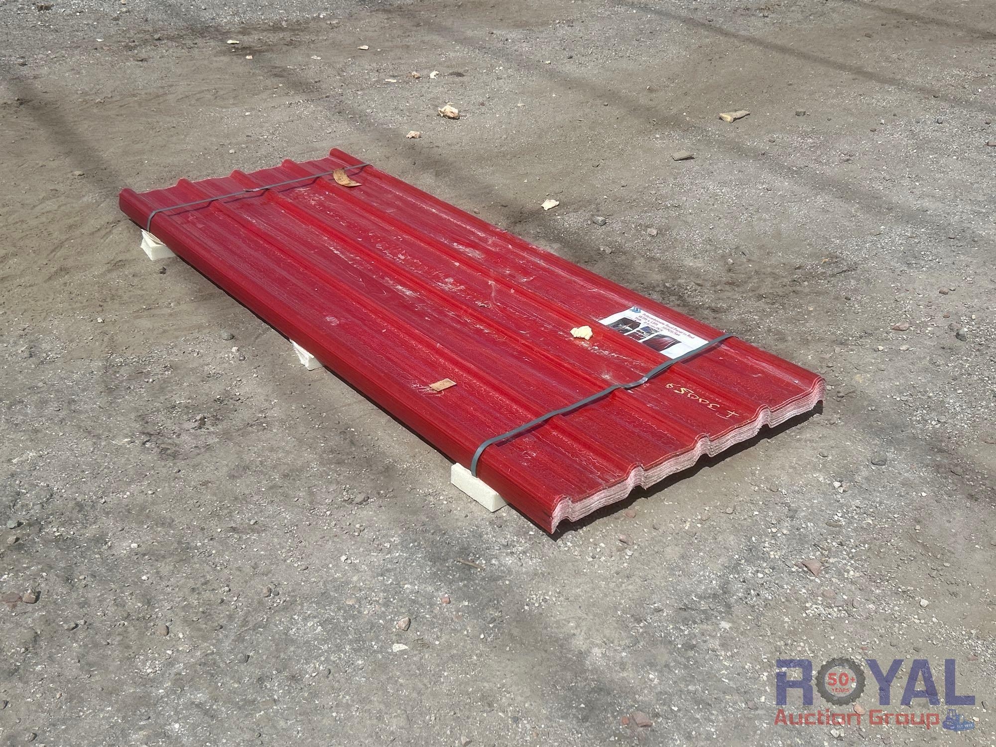 30pc 3ft. x 8ft. Red Polycarbonate panels (A55758)