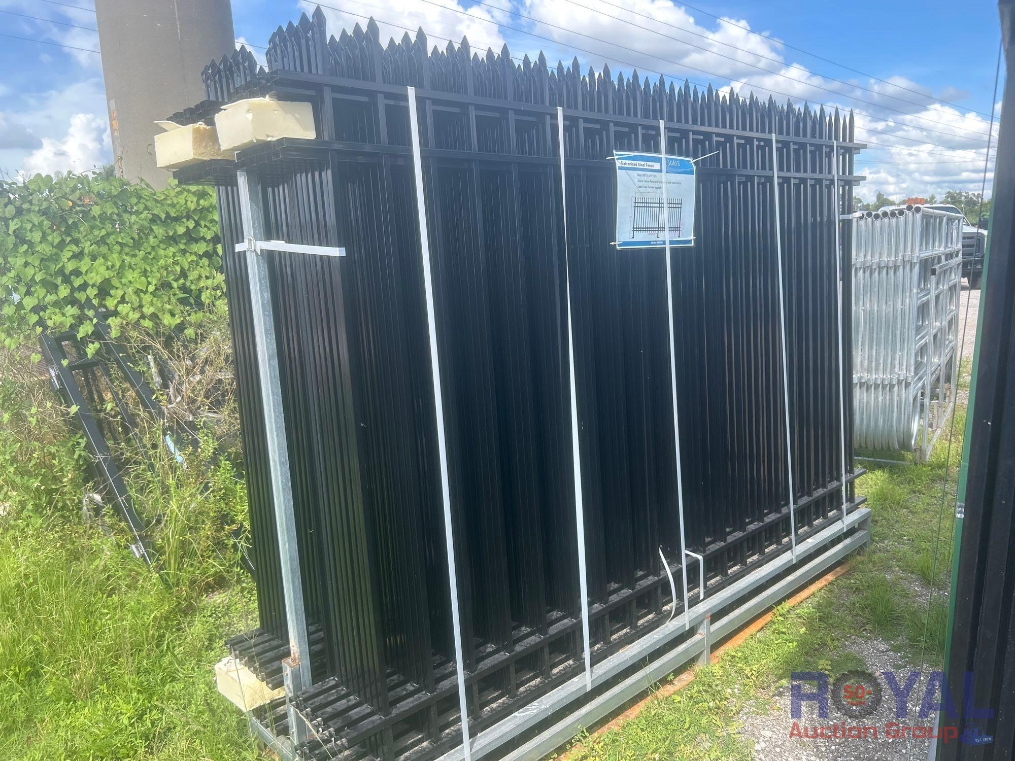 Galvanized steel fence (A53424)
